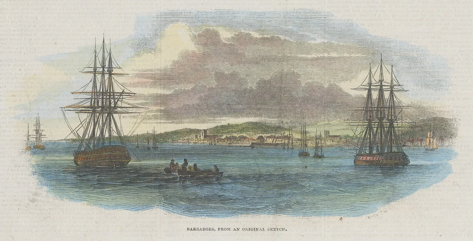 Illustrated London News (ILN), Barbados - Bridgetown, 1845