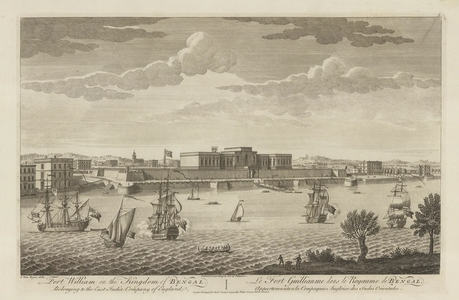 Robert Sayer, India - Kolkata / Calcutta, Fort William, 1774