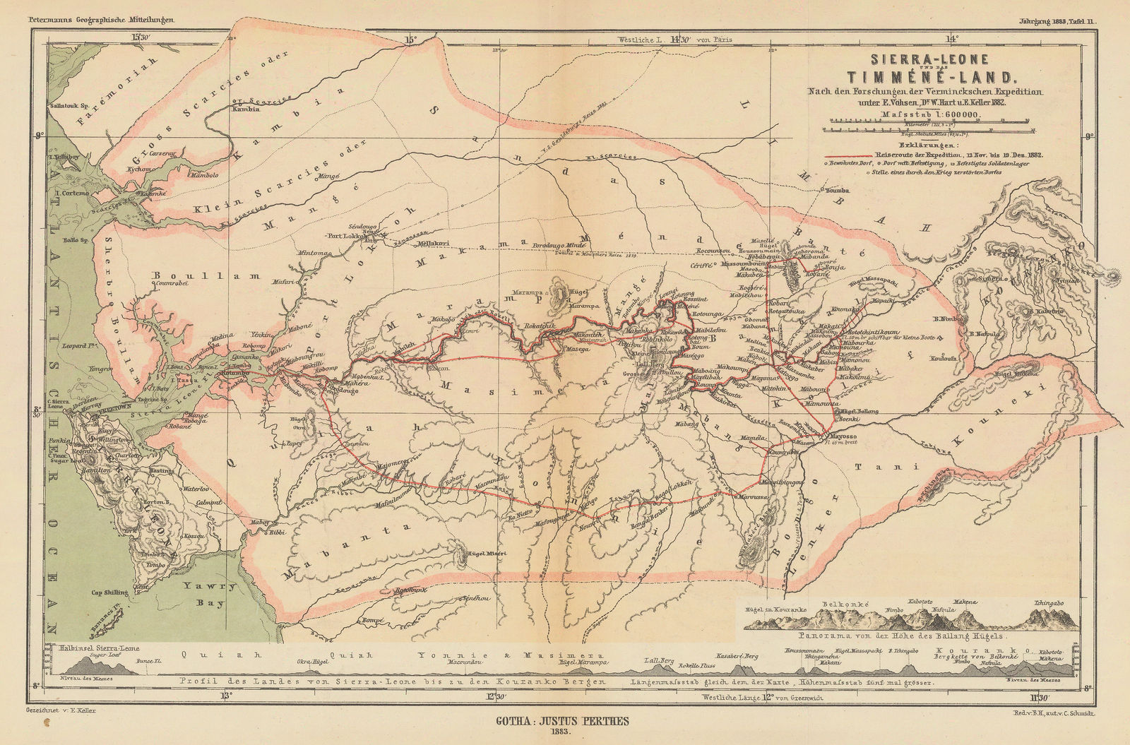 Justus Perthes, Sierra Leone, 1883
