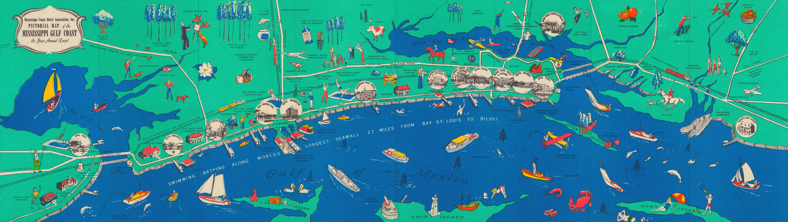 Mississippi Coast Hotel Association, The Gulf Coast of Mississippi, 1935 (c.)