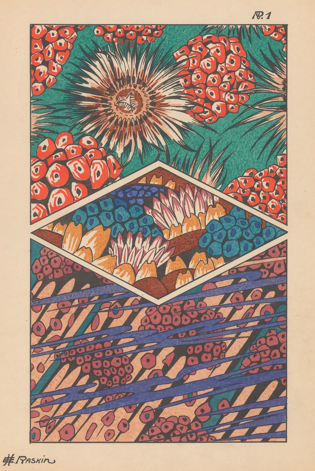 E.H. Raskin, Interiors - Textiles and Wallpaper, 1926