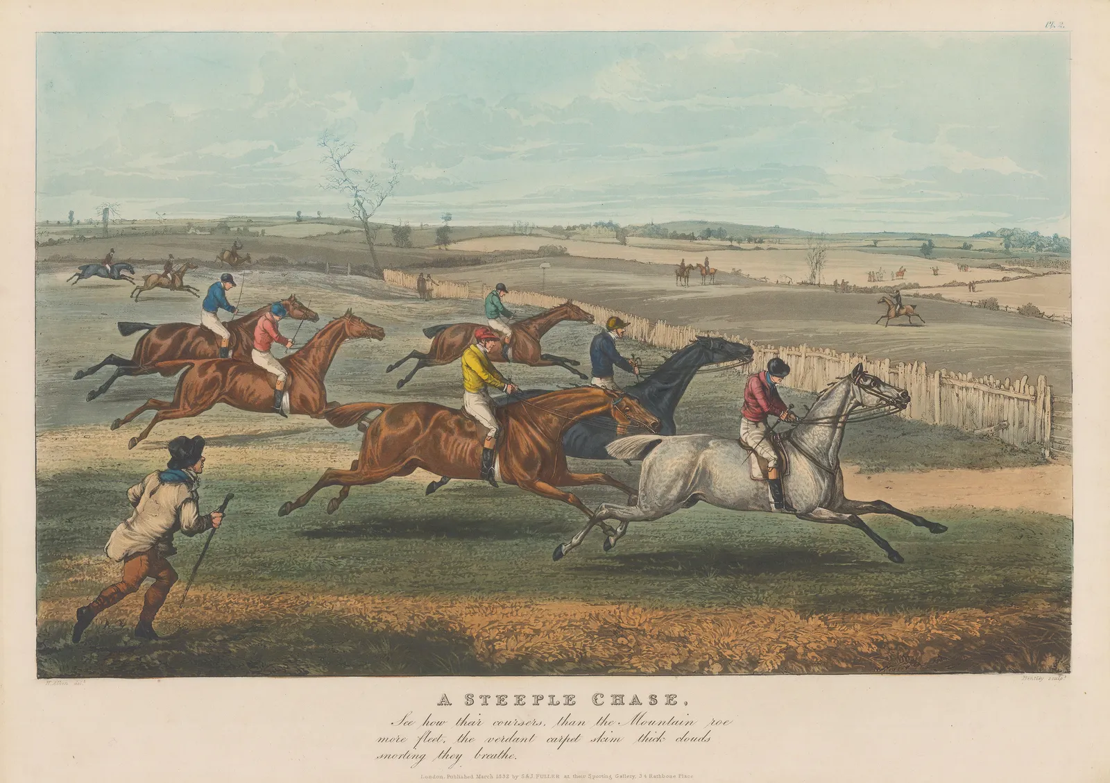Henry Thomas Alken, Horse Racing - Steeplechase, 1832