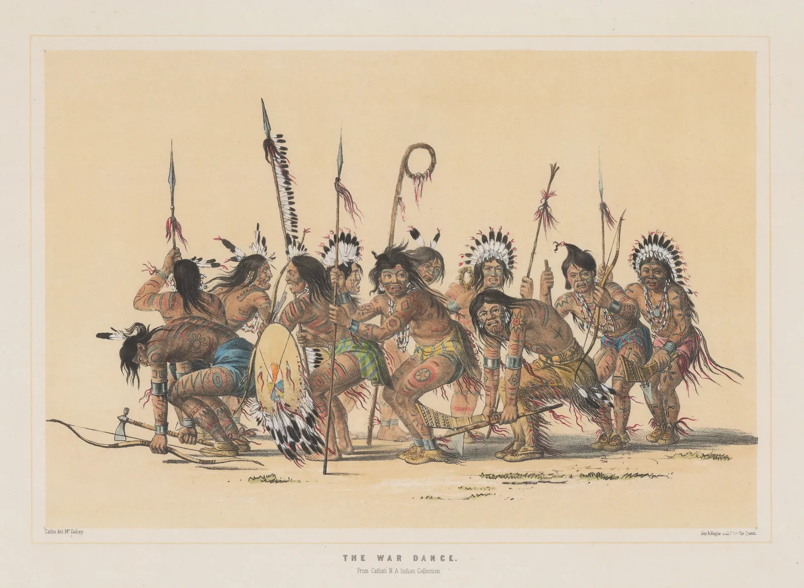George Catlin, Native Americans - War Dance, 1847