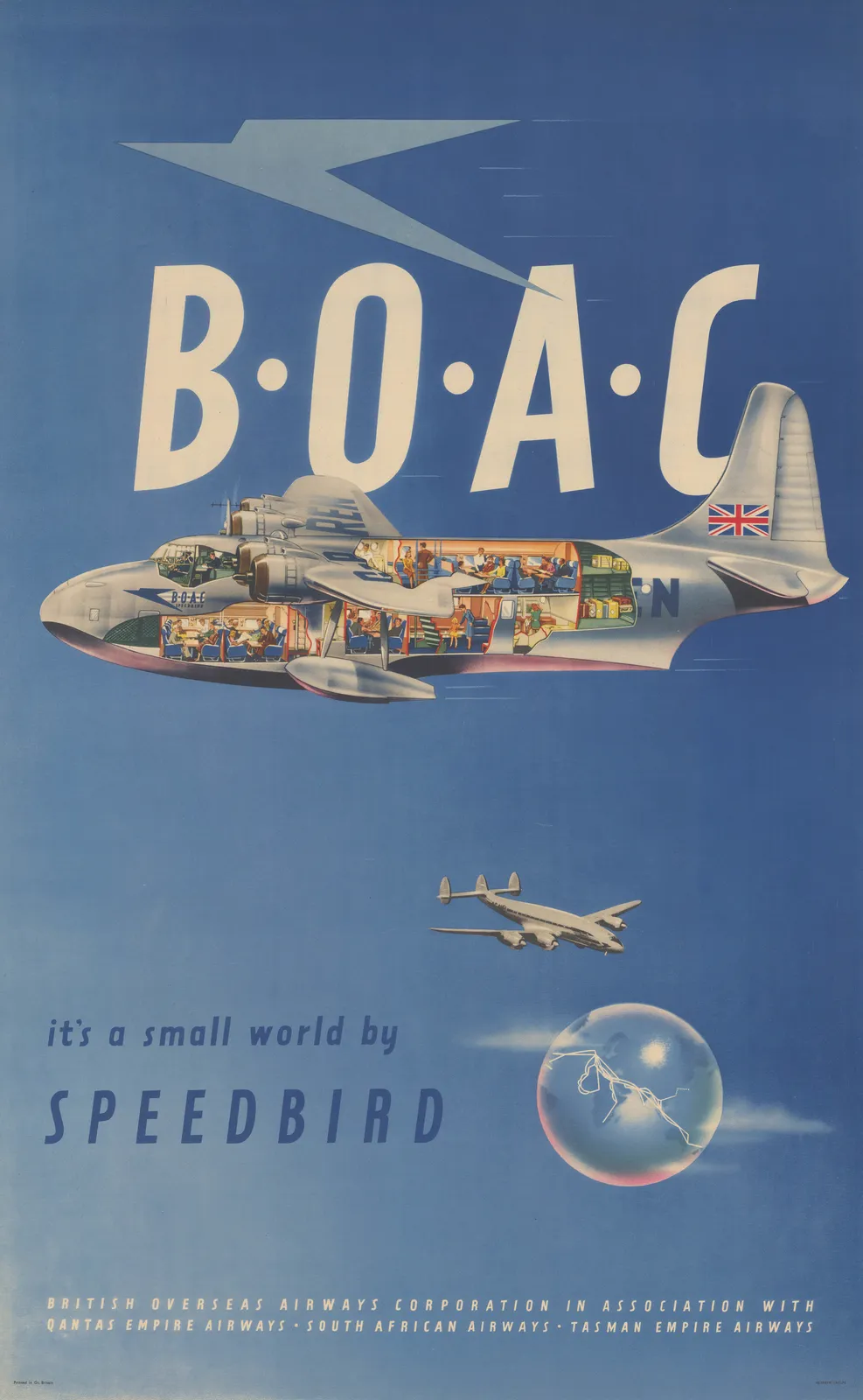 BOAC (British Overseas Airways Corporation), It's a Small World by Speedbird, 1950 (c.)