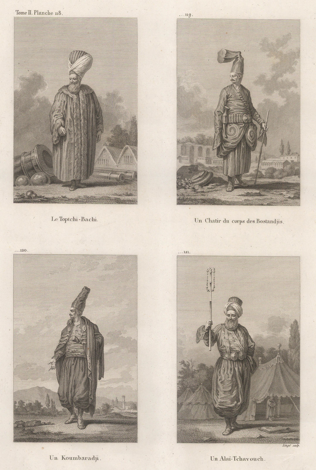 Count Marie-Gabriel de Choiseul-Gouffier, Turkey - Istanbul / Constantinople, Officers of the Court, 1782