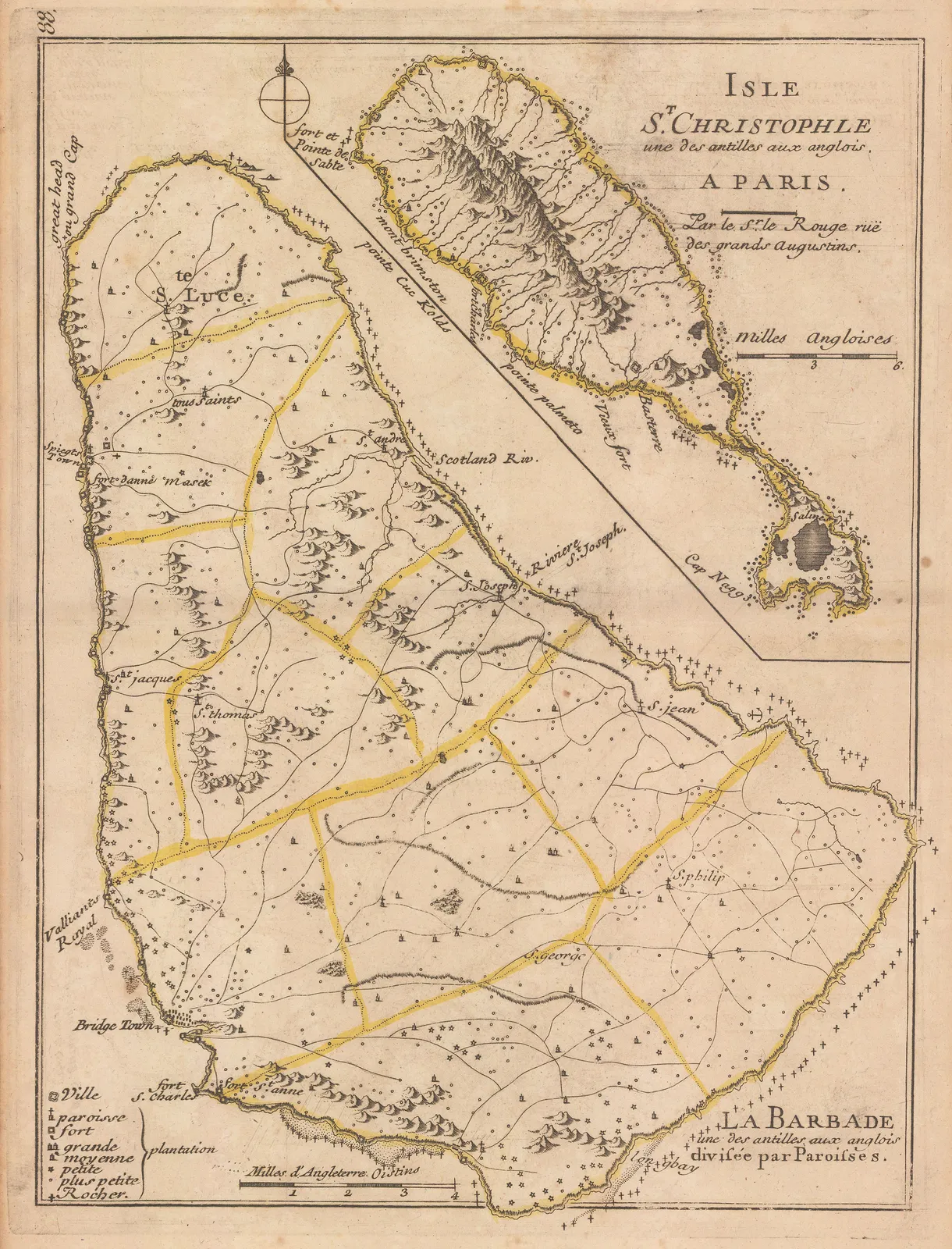 Georges-Louis Le Rouge, Barbados and St. Kitts, 1748