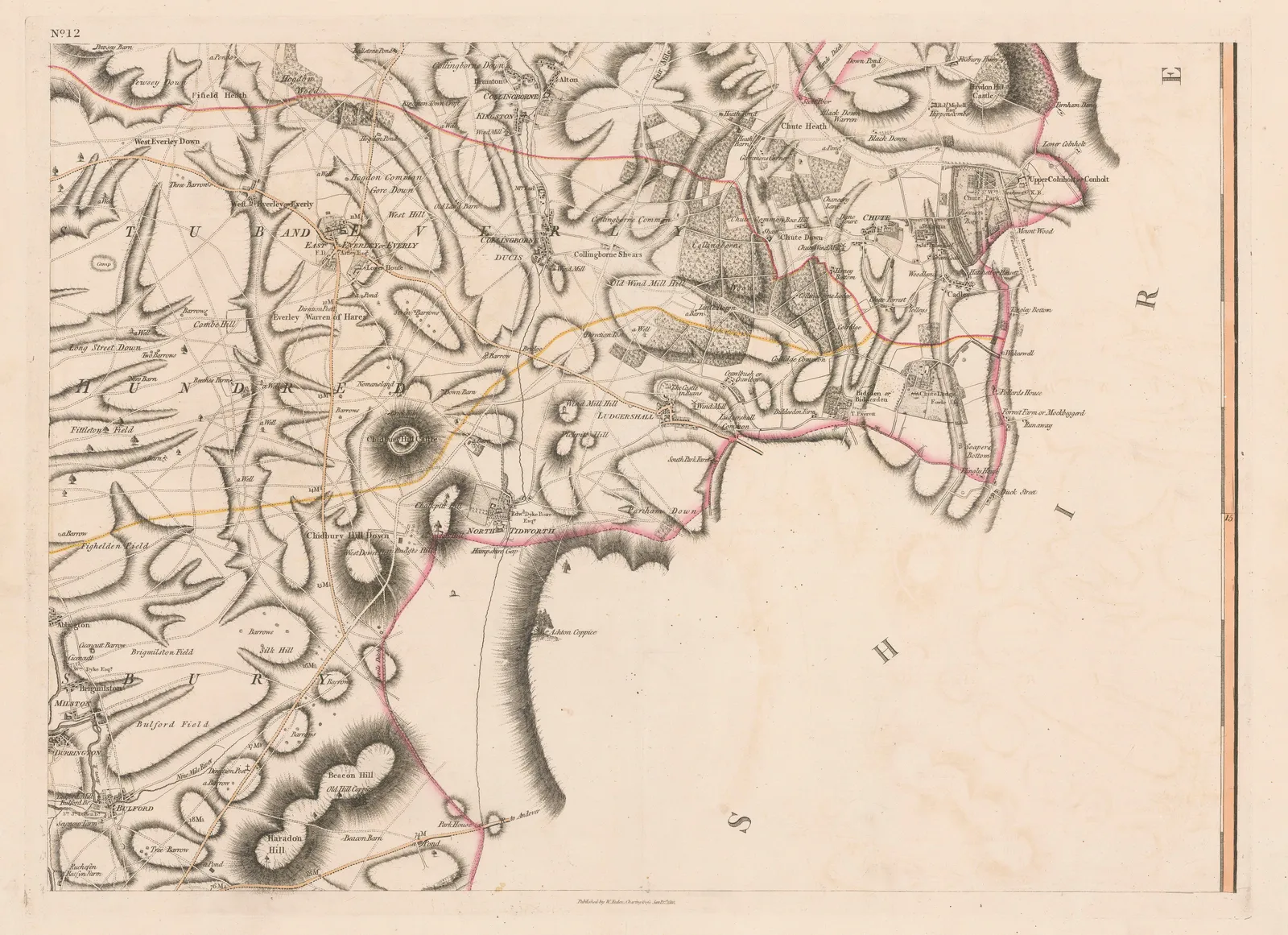 John Andrews & Andrew Dury, A Topographical Map of the County of Wiltshire, 1810