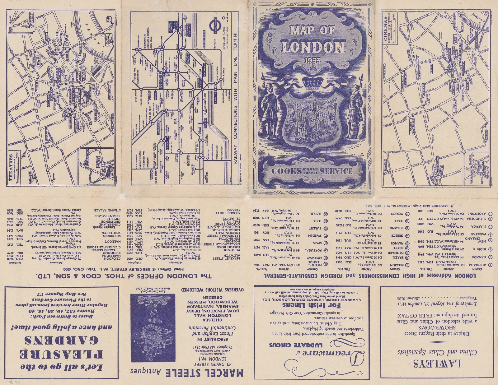 Geographia Ltd., Central London, 1953
