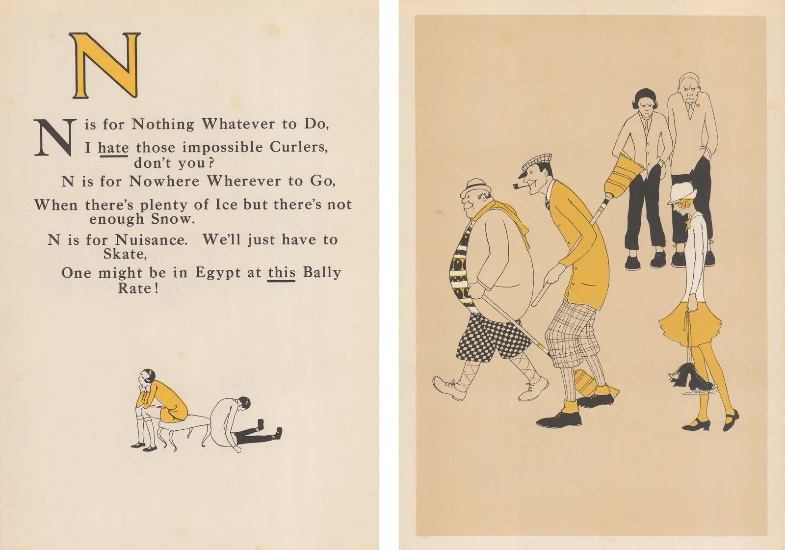 Joyce Dennys, Skiing Alphabet, 1926 c.