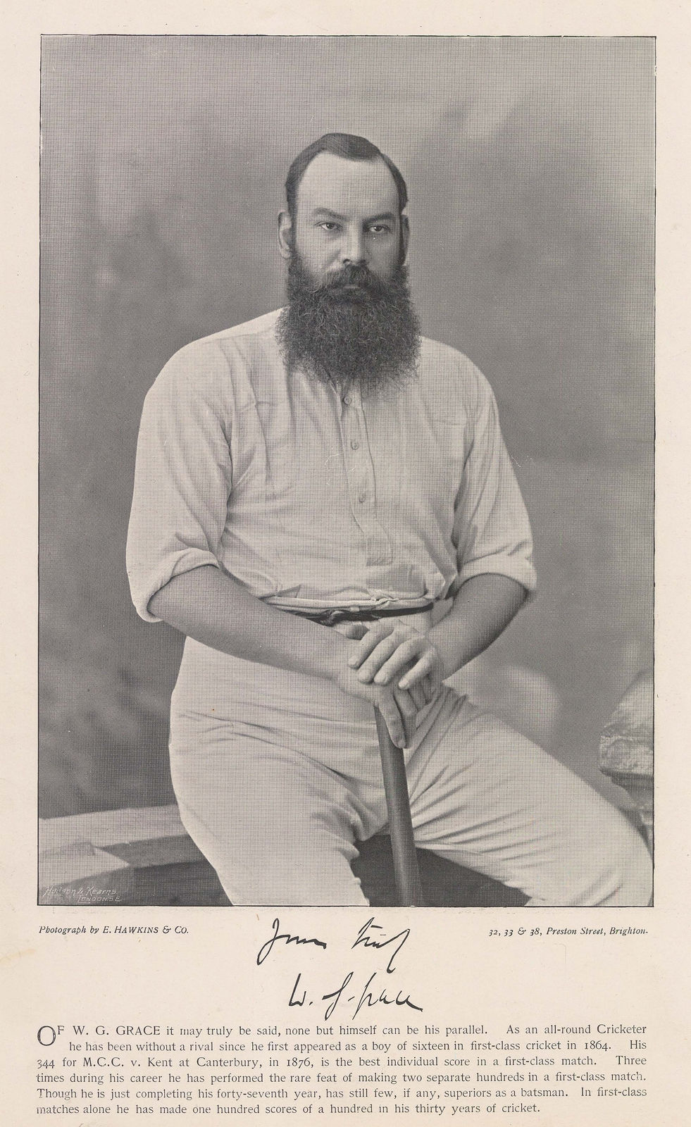 E. Hawkins & Co., Cricket - Portrait, WG. Grace, 1895