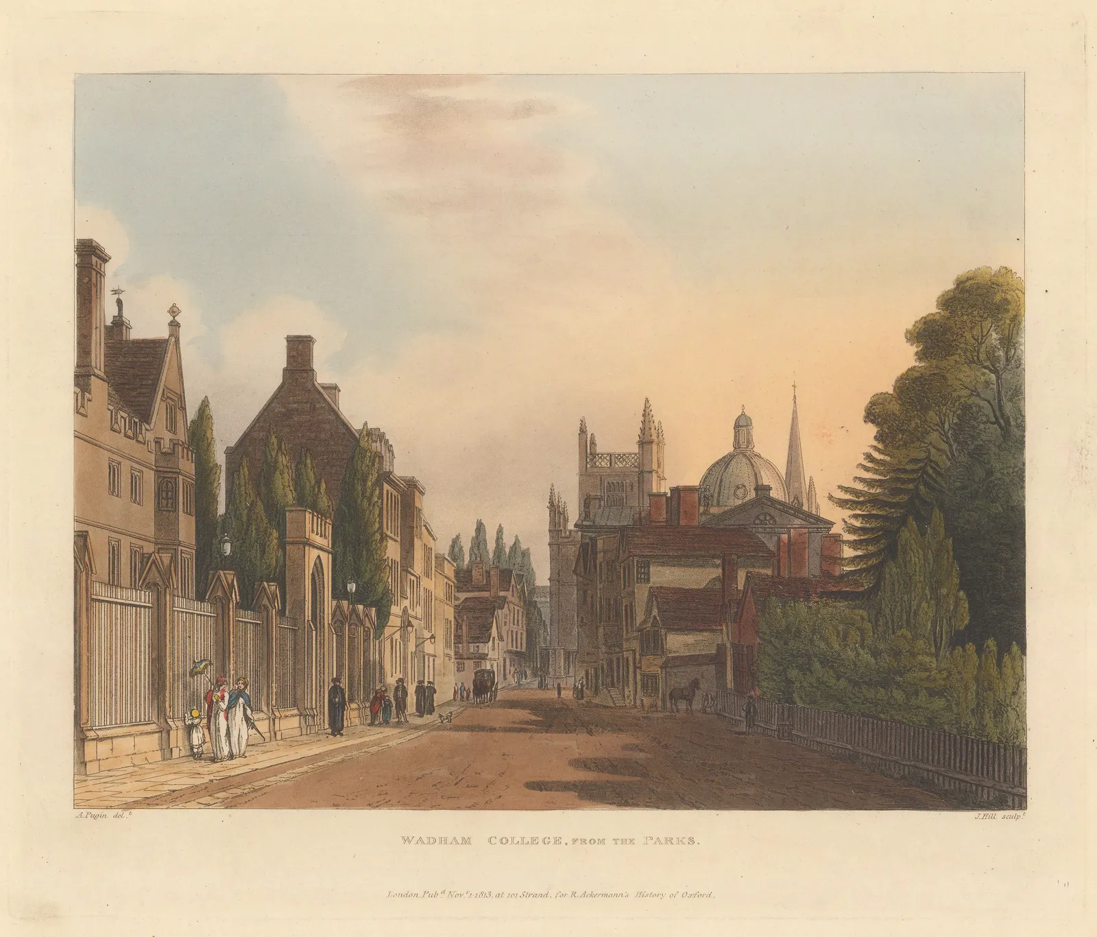 Rudolph Ackermann, Oxford University - Wadham College, 1814