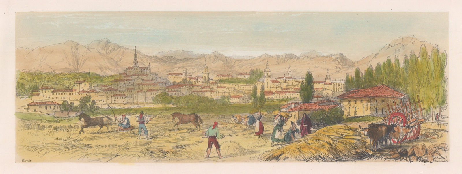 George Vivian, Spain - Vitoria (Vitoria-Gasteiz), 1838