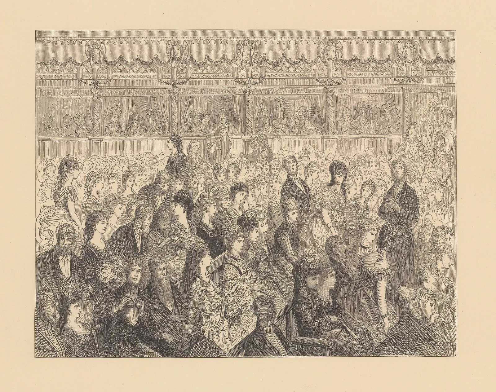 Gustave Doré, London - Covent Garden Opera House, 1872