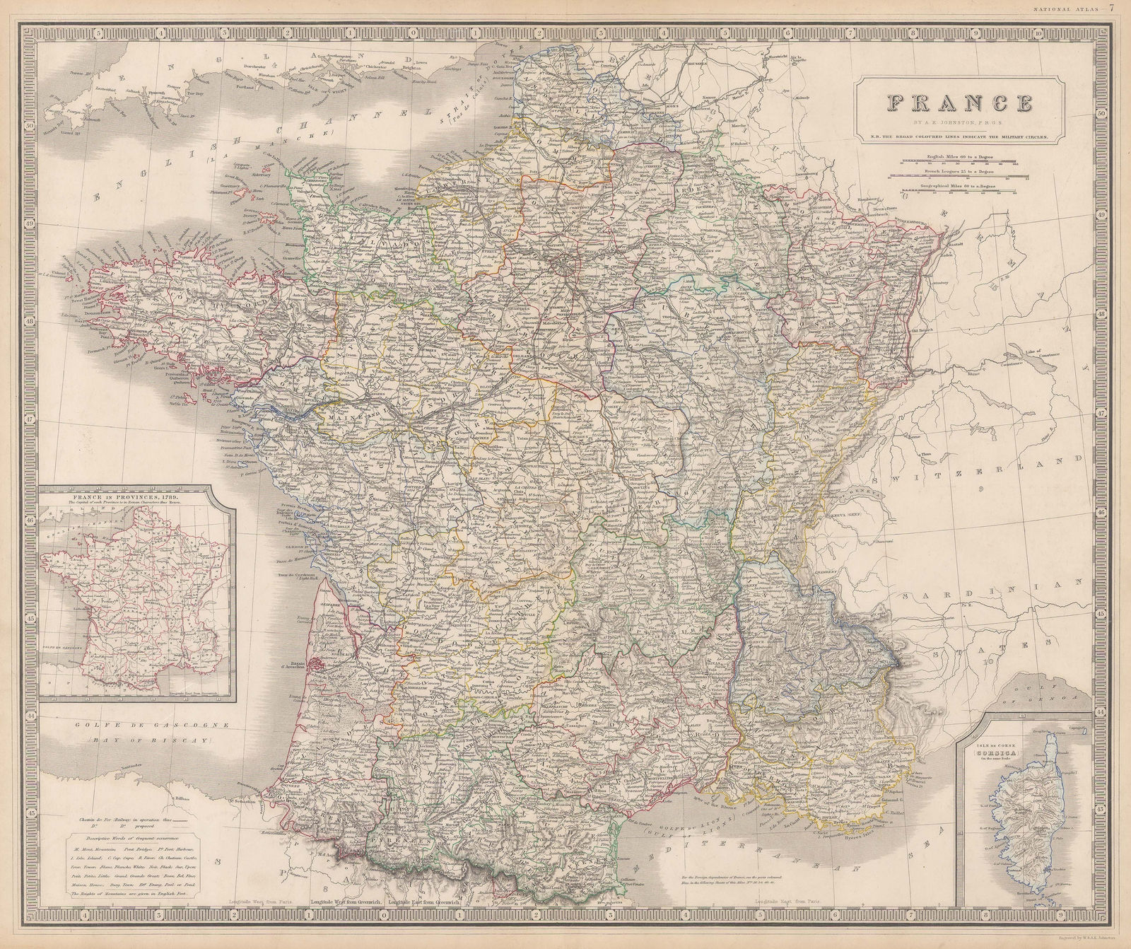 W. & A.K. Johnston, France, 1840 c.