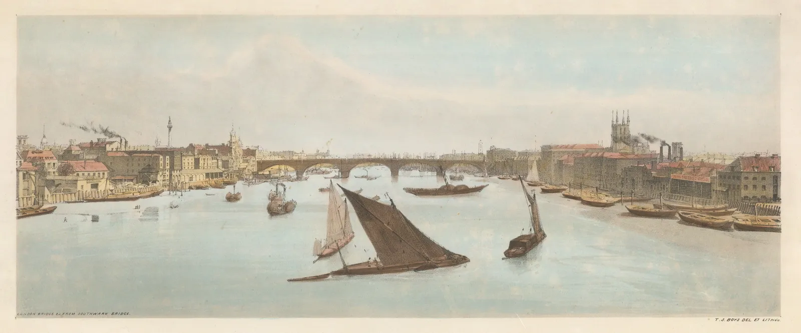 Thomas Shotter Boys, London - London Bridge from Southwark , 1842