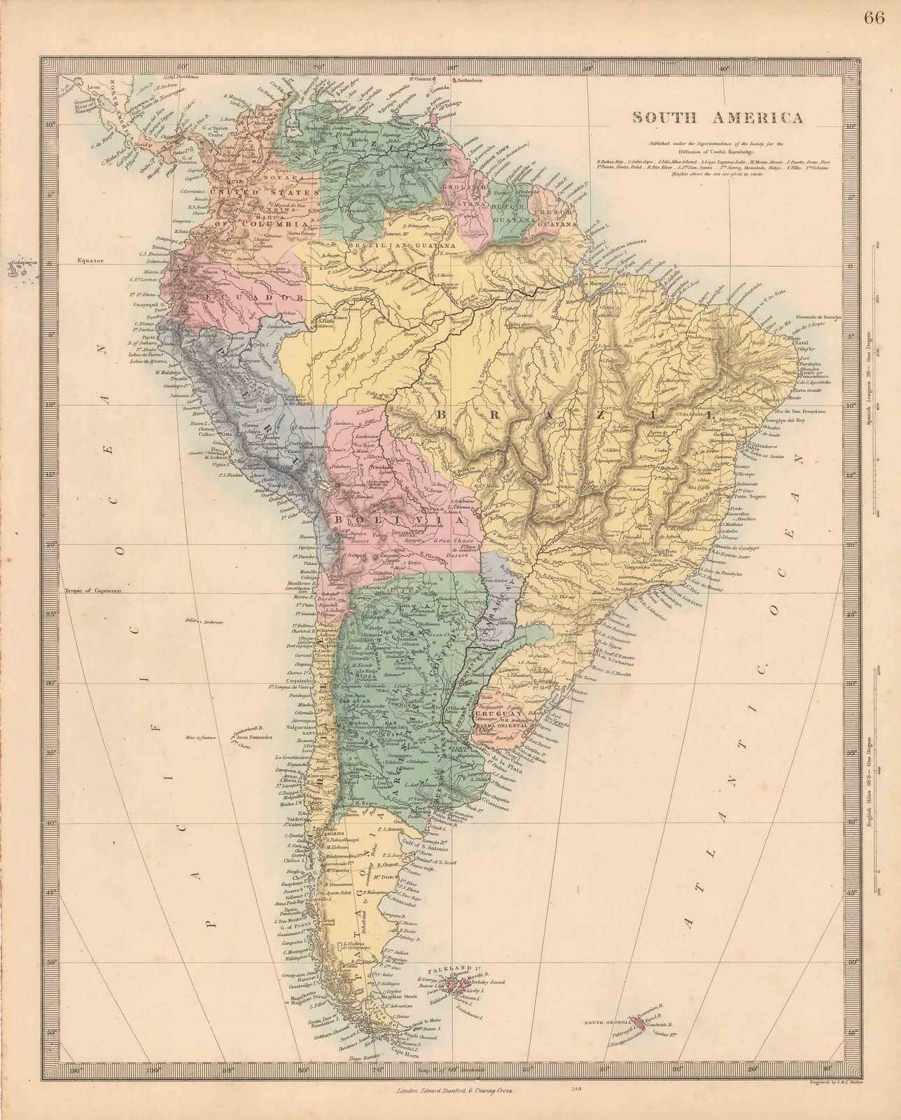 Society for the Diffusion of Useful Knowledge (SDUK), South America, 1863