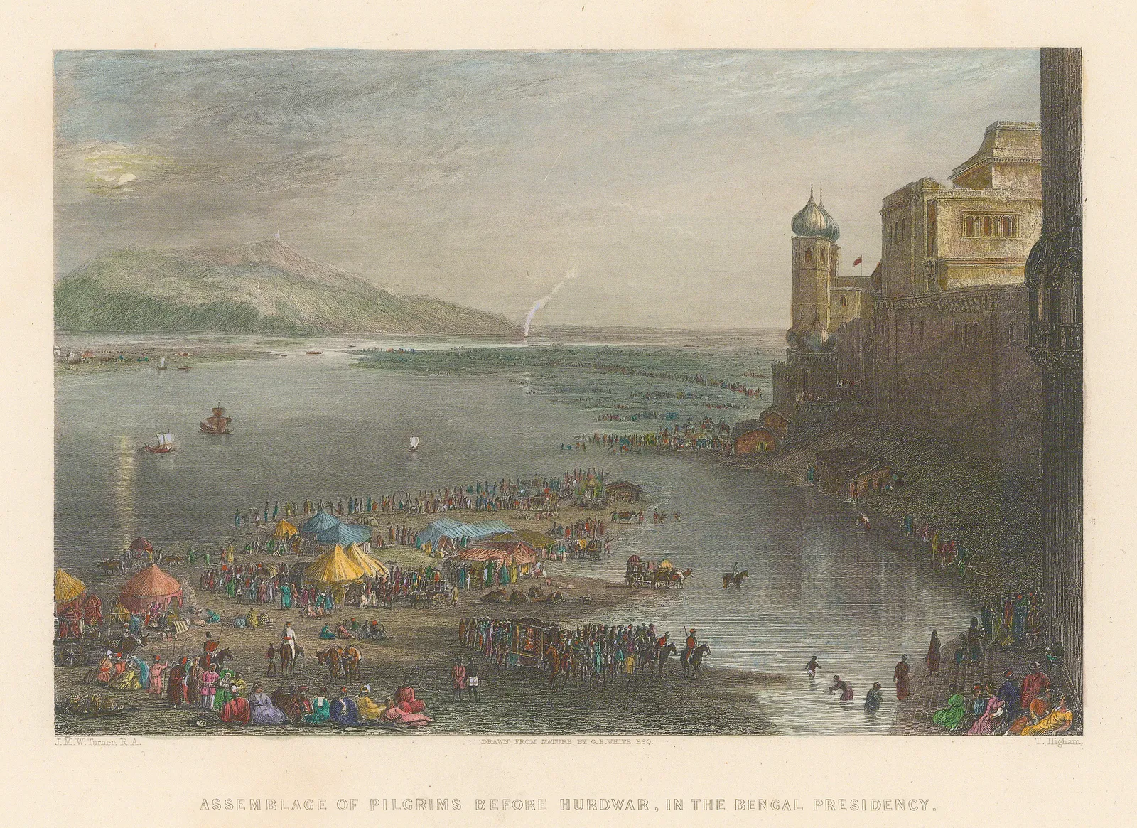 Lt. George White, India - Haridwar (Hurdwar), 1838