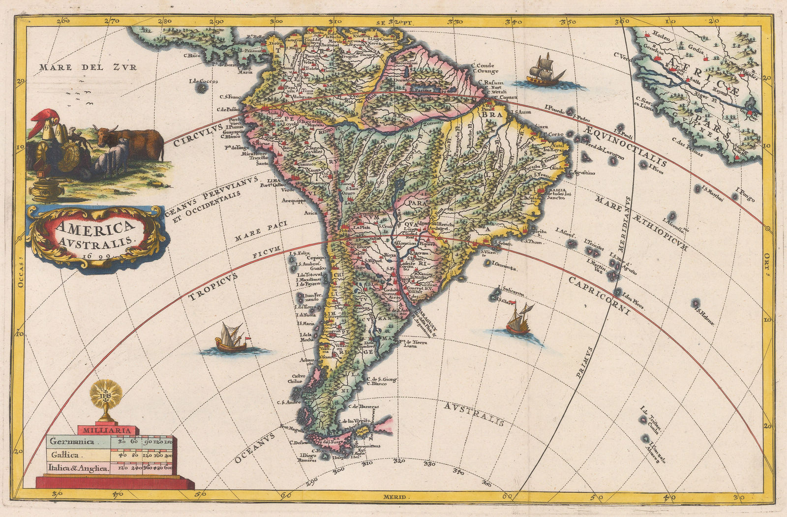 Heinrich Scherer, South America, 1699