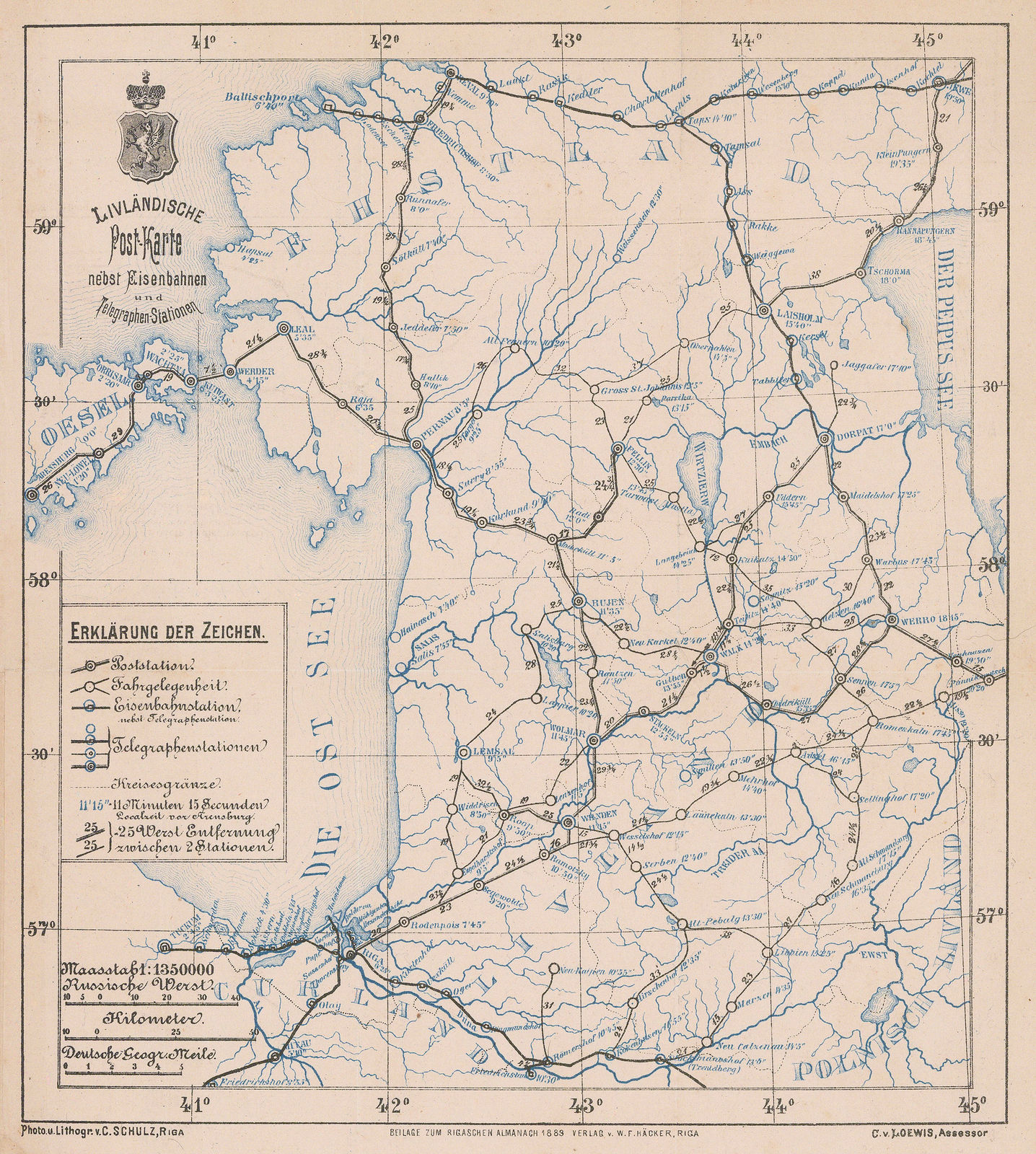 Karl von Löwis, Latvia & Estonia, 1883