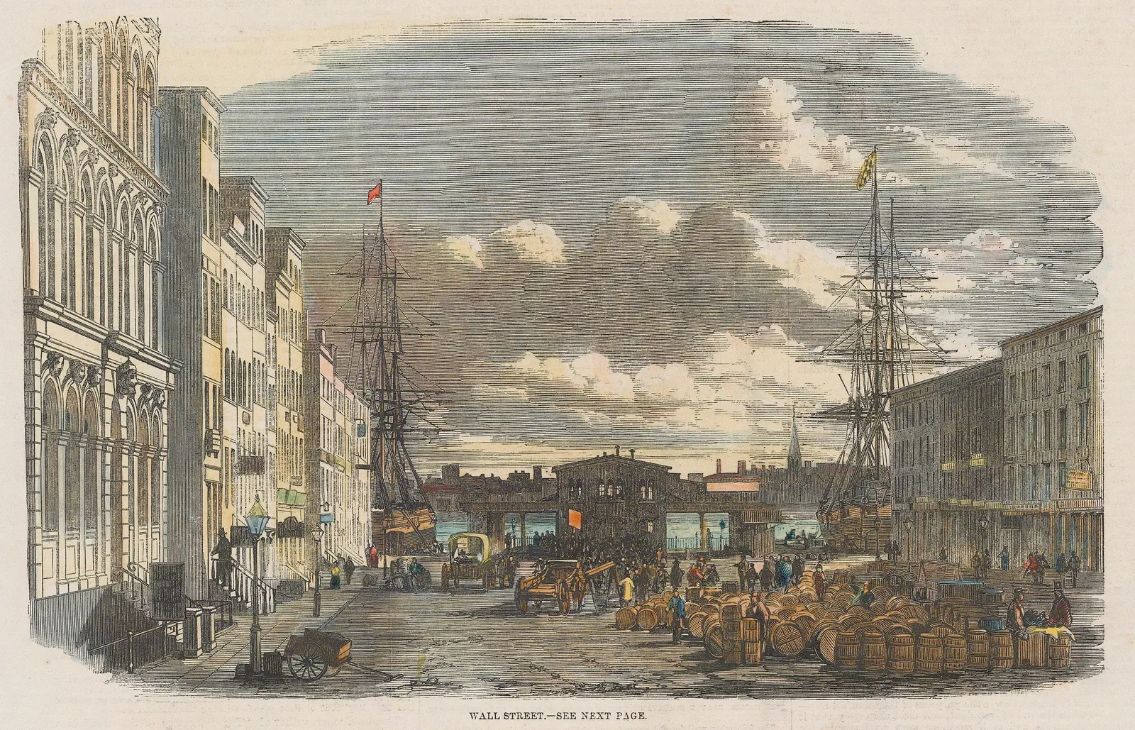 Illustrated London News (ILN), New York City - Wall Street, 1859