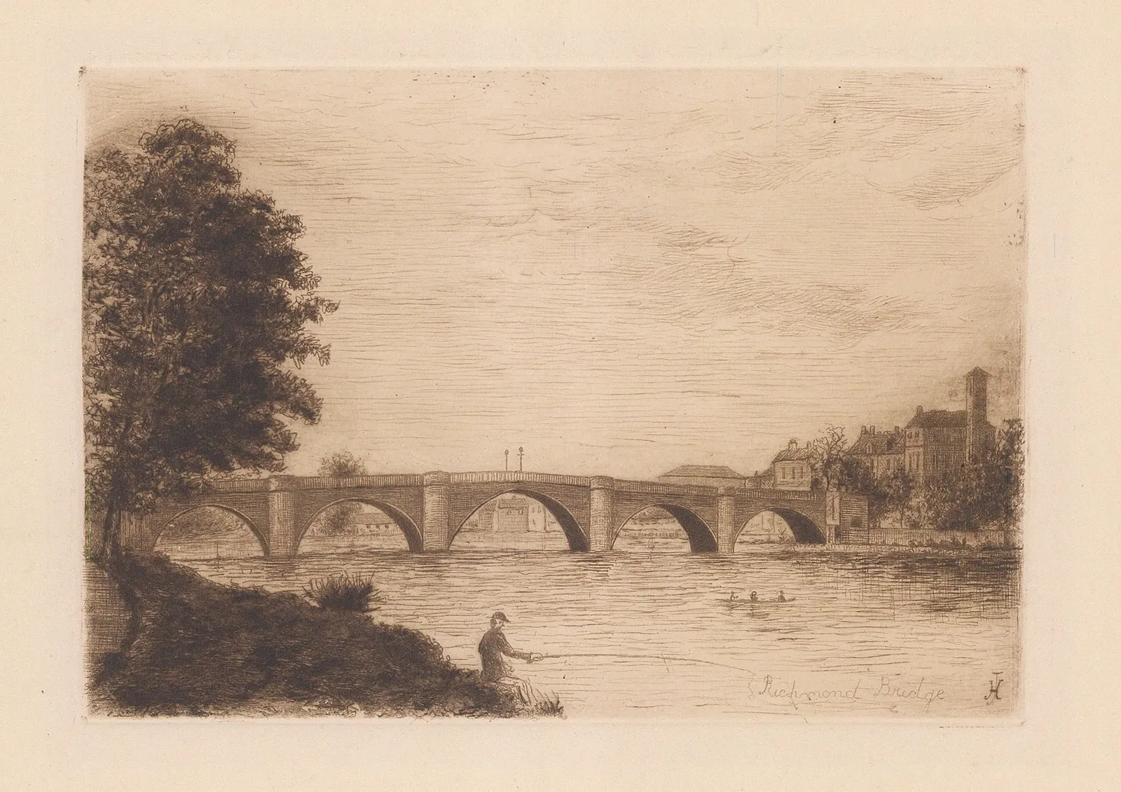 J.H. Herring, London - Richmond Bridge, 1884