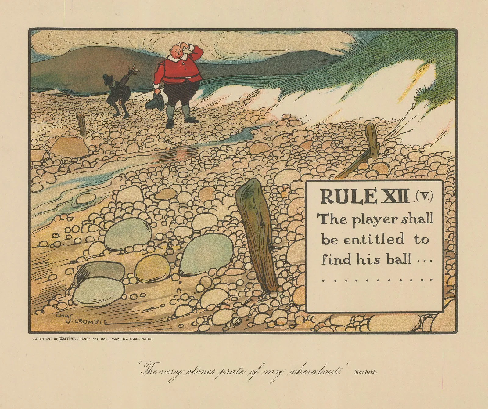 Charles Crombie, Golf - Cartoon, Rules of Golf, 1905