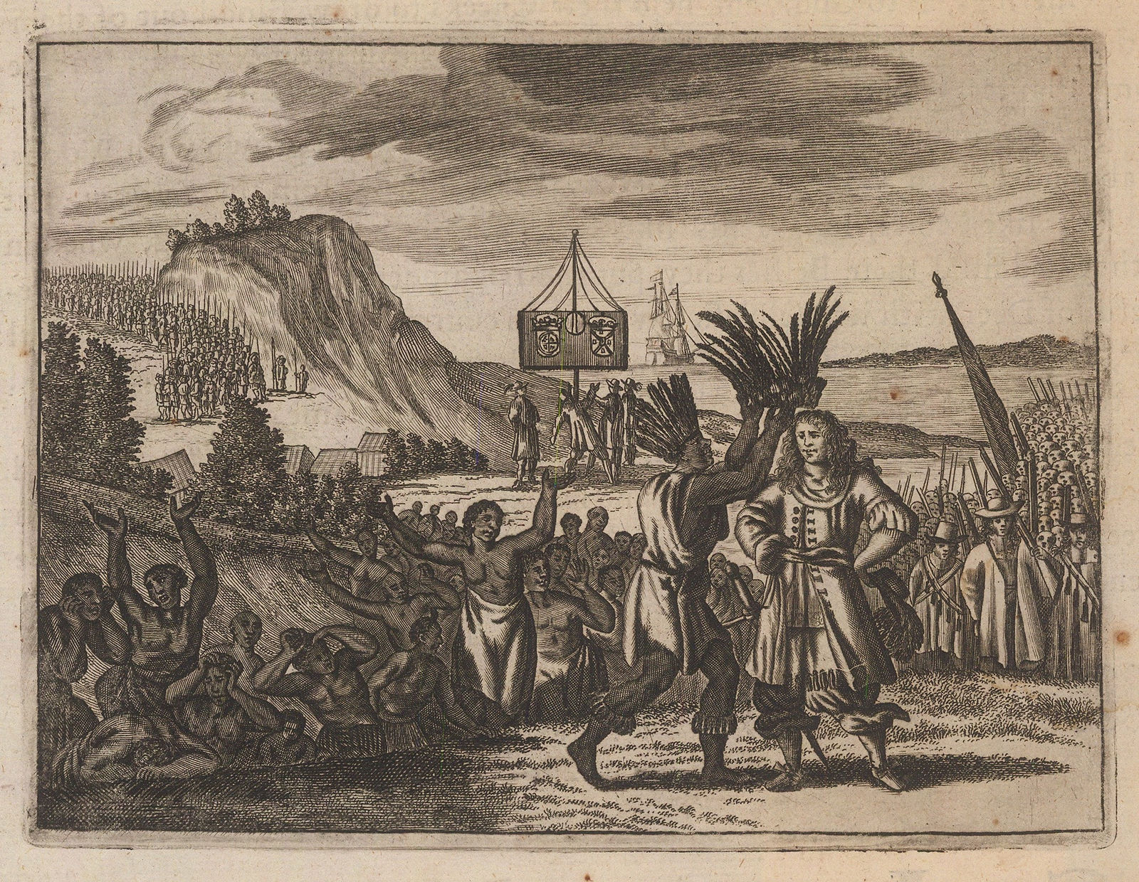 John Ogilby, Peru - Incan Empire, Incans crowning Francisco Pizarro, 1671