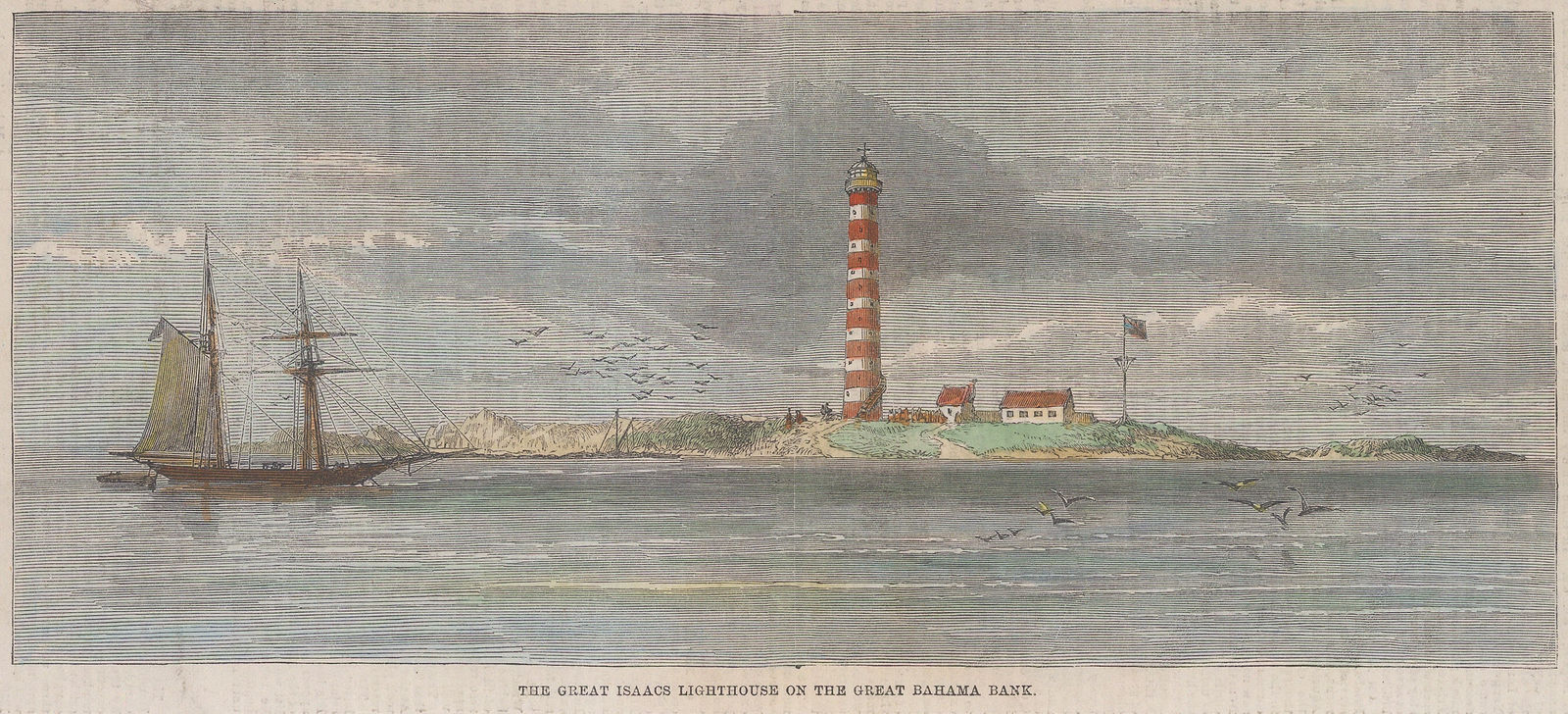 Illustrated London News (ILN), Bahamas - Victoria Light on Great Bahama Bank, 1859
