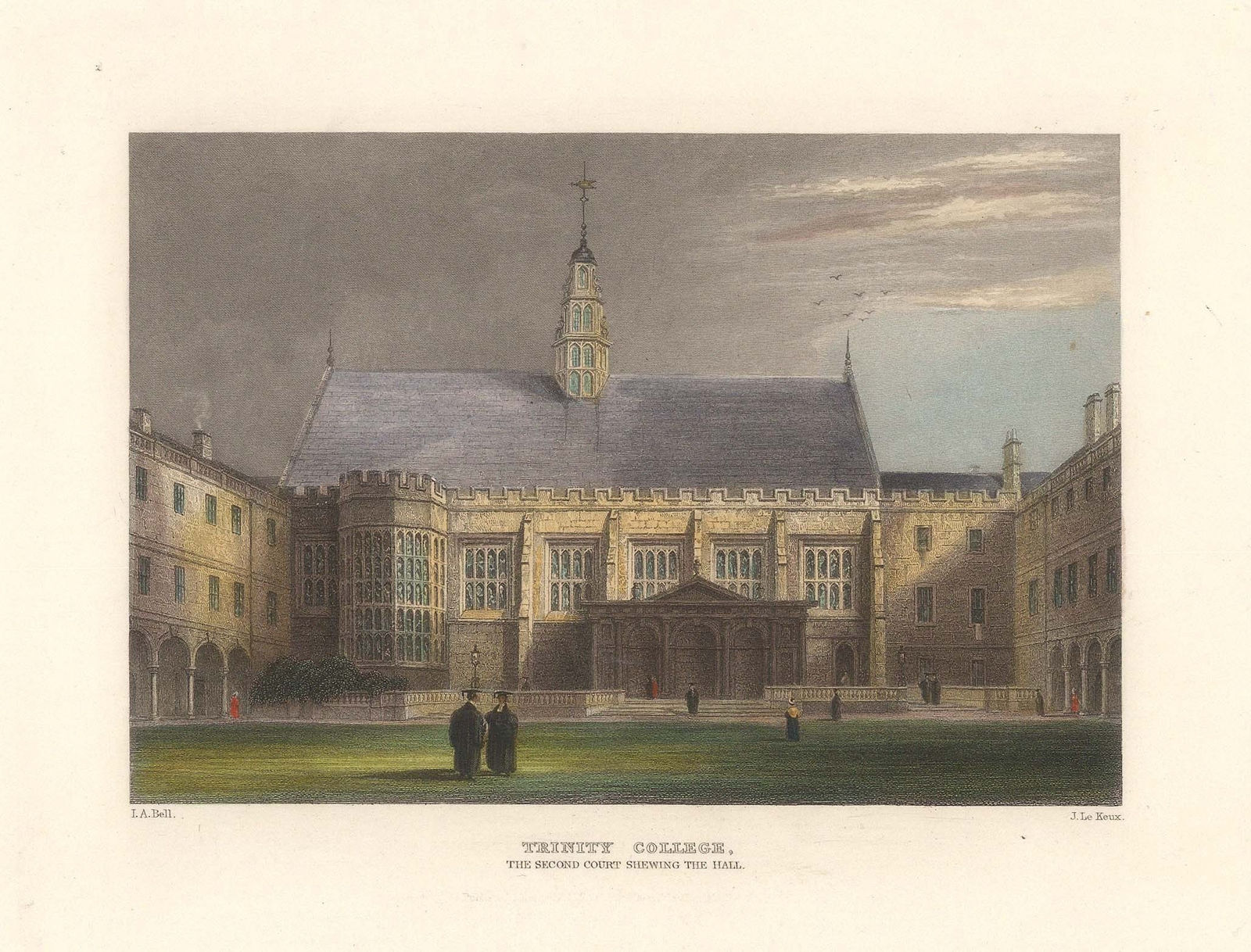 John Le Keux, Cambridge University - Trinity College, 1840