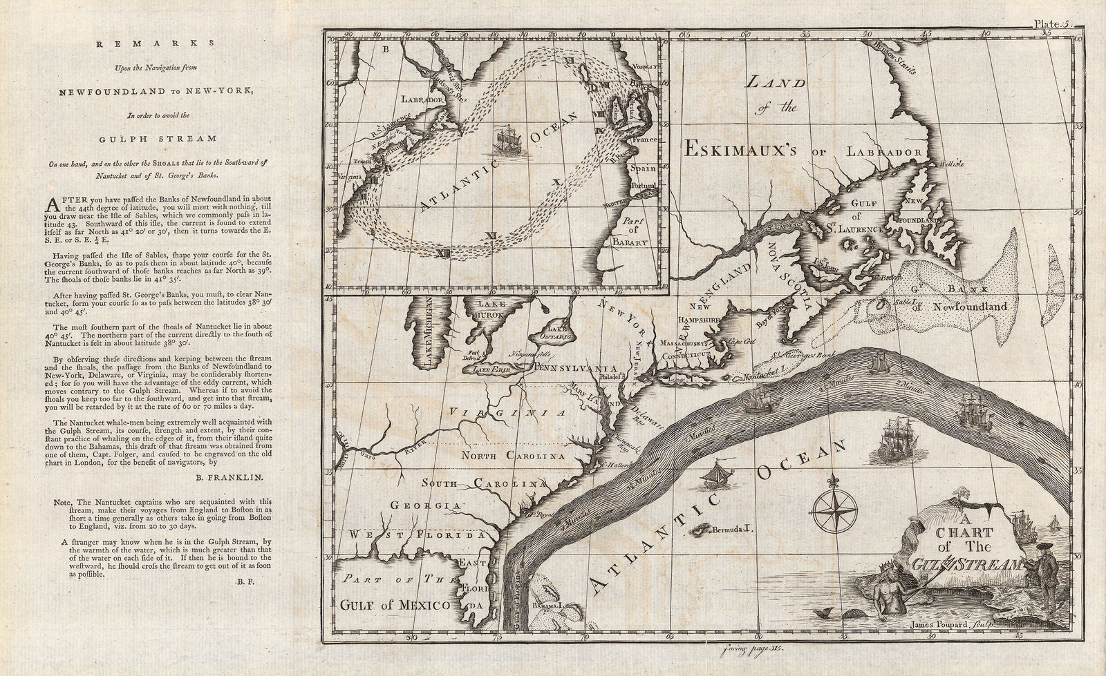 Benjamin Franklin, Remarks Upon the Navigation from Newfoundland to New York in Order to Avoid the Gulph Stream, 1786