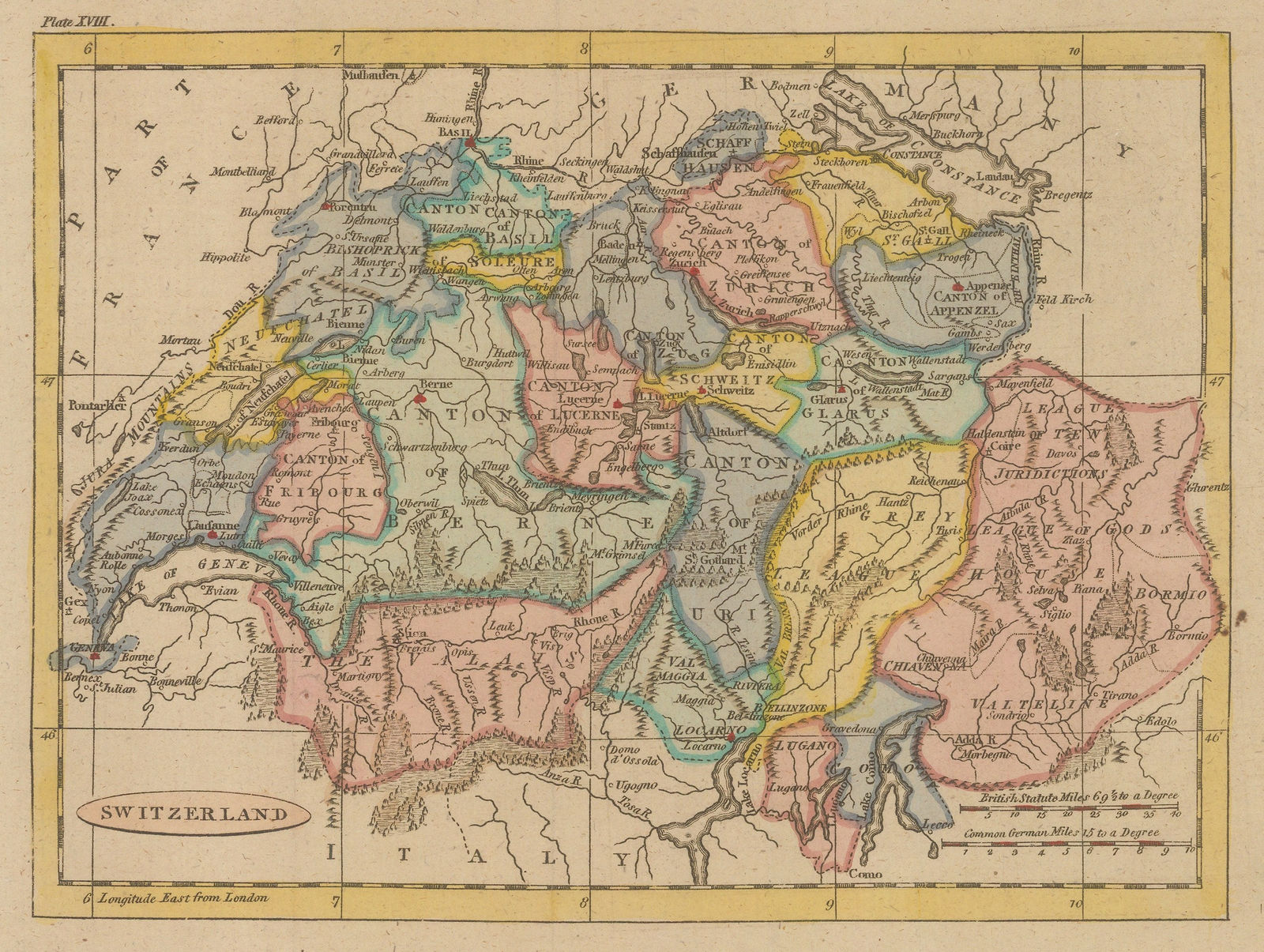 Gentleman's Magazine, Switzerland, 1770 c.