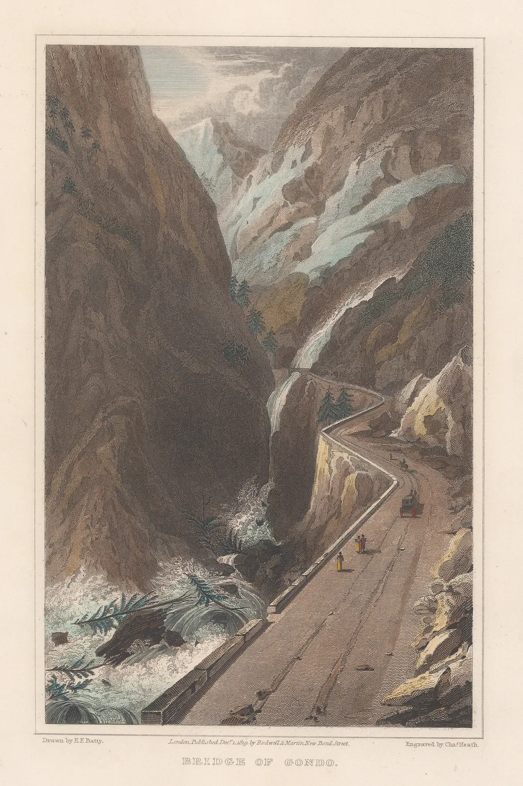 Elizabeth Batty, Switzerland - Gondo Gorge, 1820
