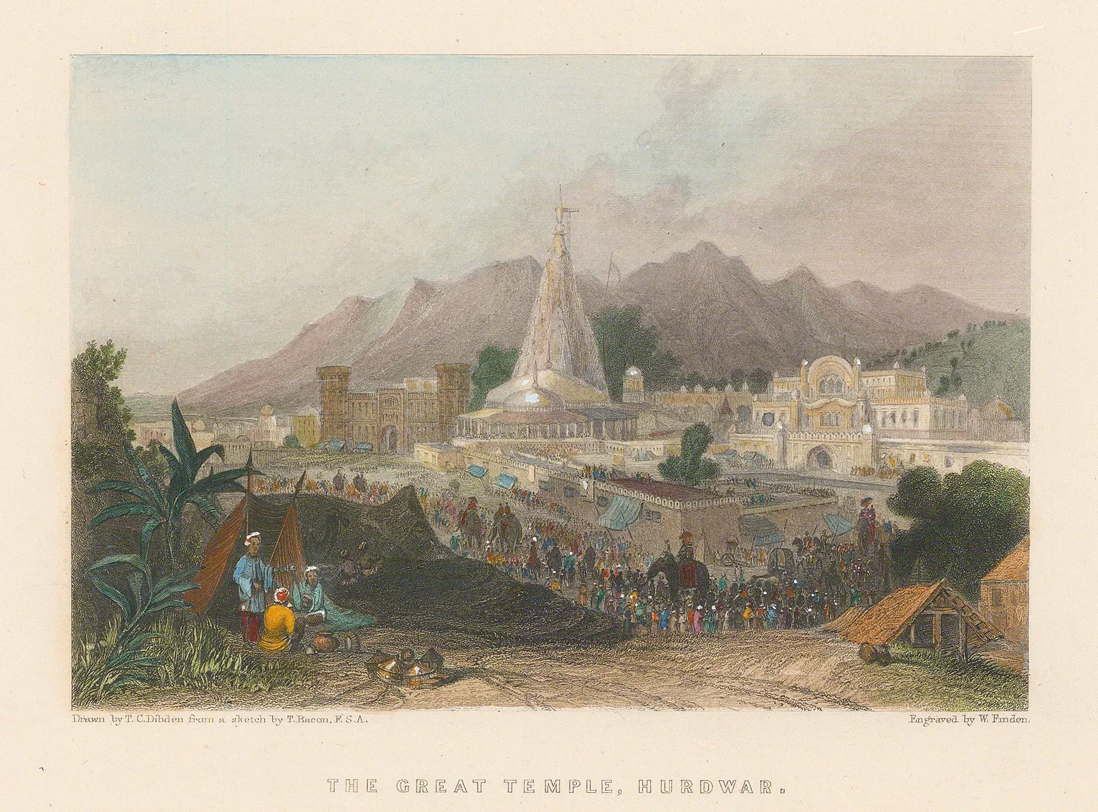 Archibald Fullarton, India - Haridwar (Hurdwar), Great Temple, 1856
