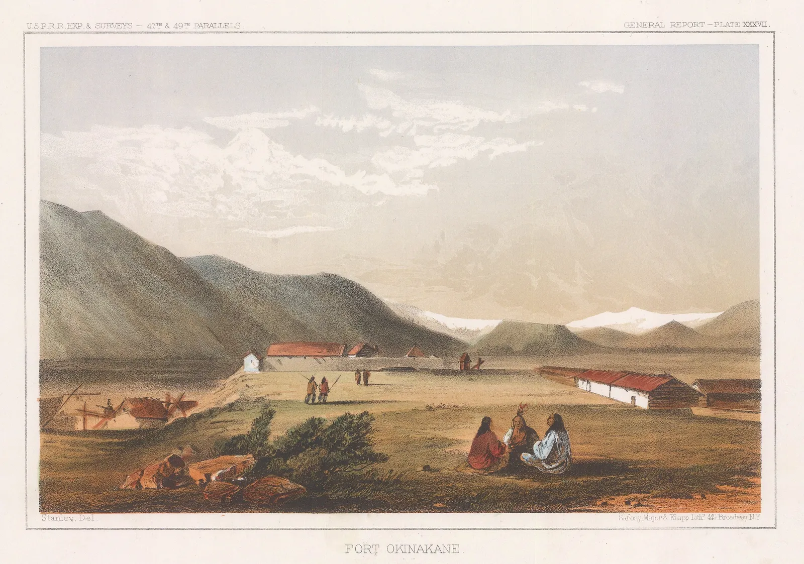 United States Pacific Railroad Expeditions (USPRR), Washington State - Fort Okinakane (Fort Okanogan), 1857