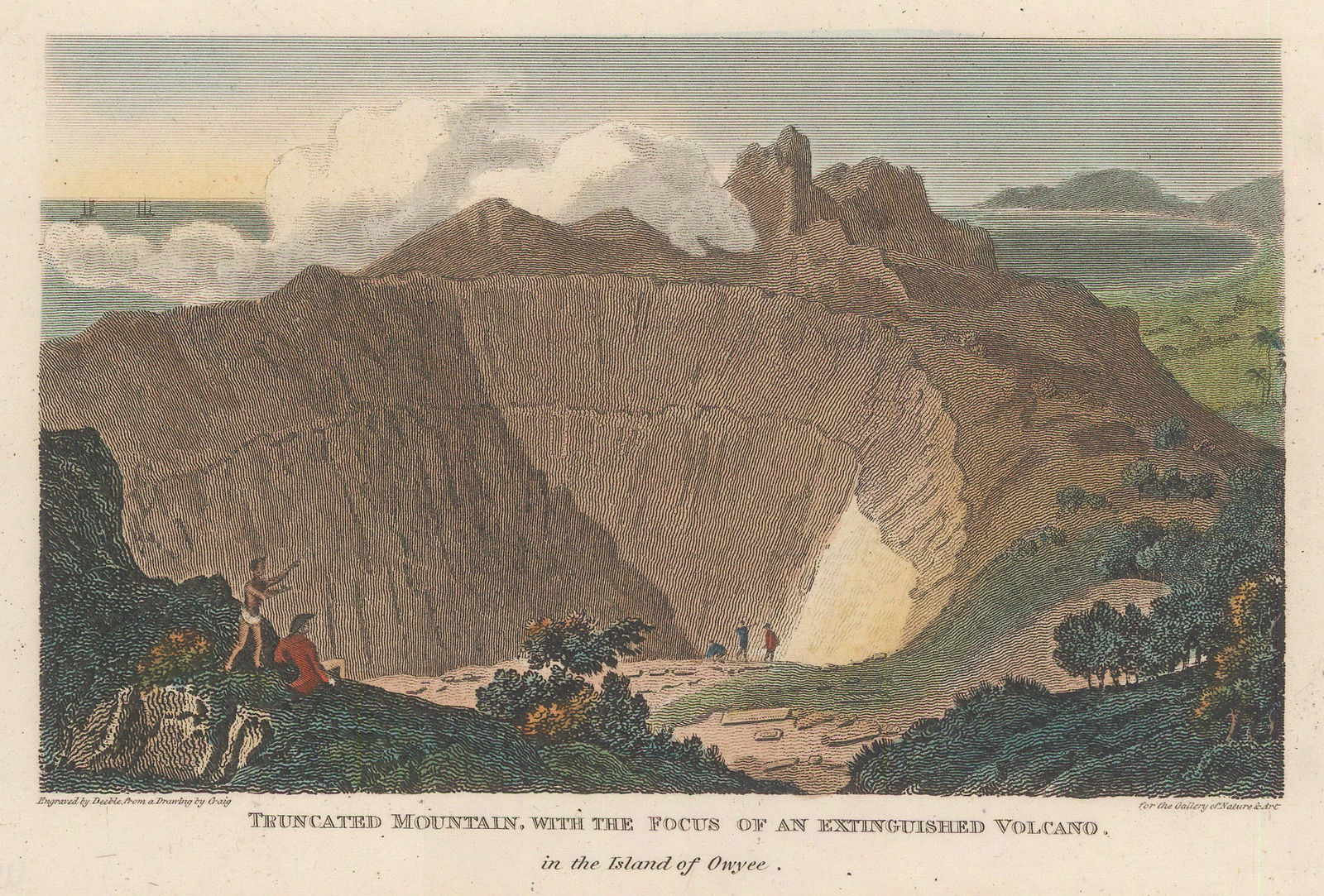 Rev. Edward Polehampton, Hawaii - Truncated mountain, 1821