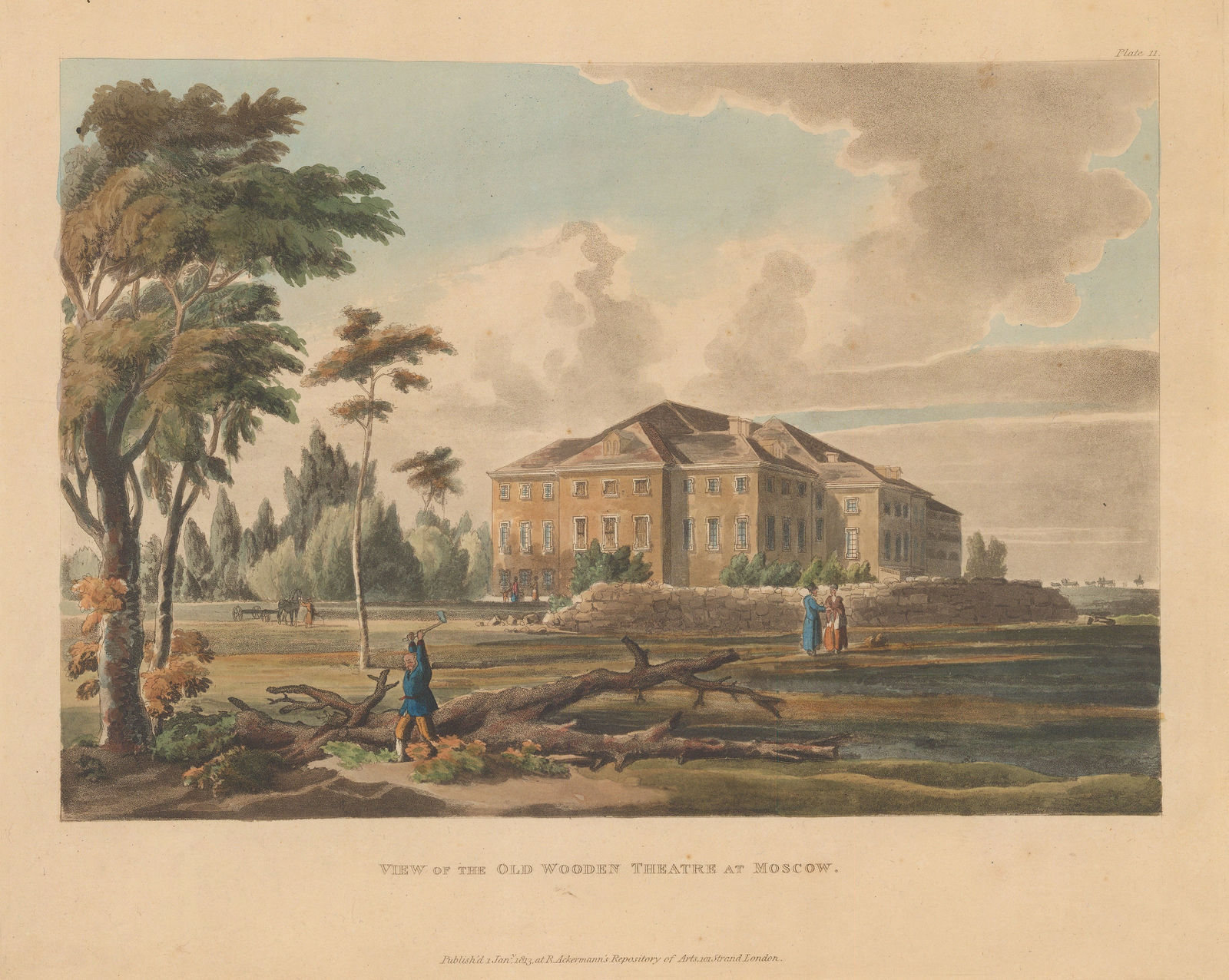 Rudolph Ackermann, Russia - Moscow, Petrovsky Theatre, 1813