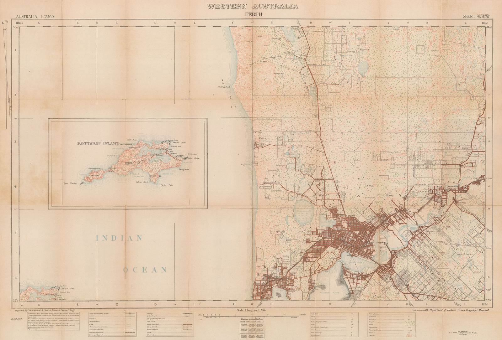 Australian Survey Co, Western Australia - Perth, 1919