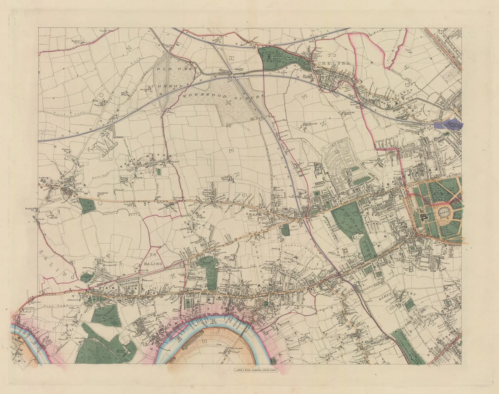 James Wyld, Kensington, Notting Hill, Bayswater, Kensal Green, Hammersmith, Earl's Court, Shepherd's Bush & Acton, 1849
