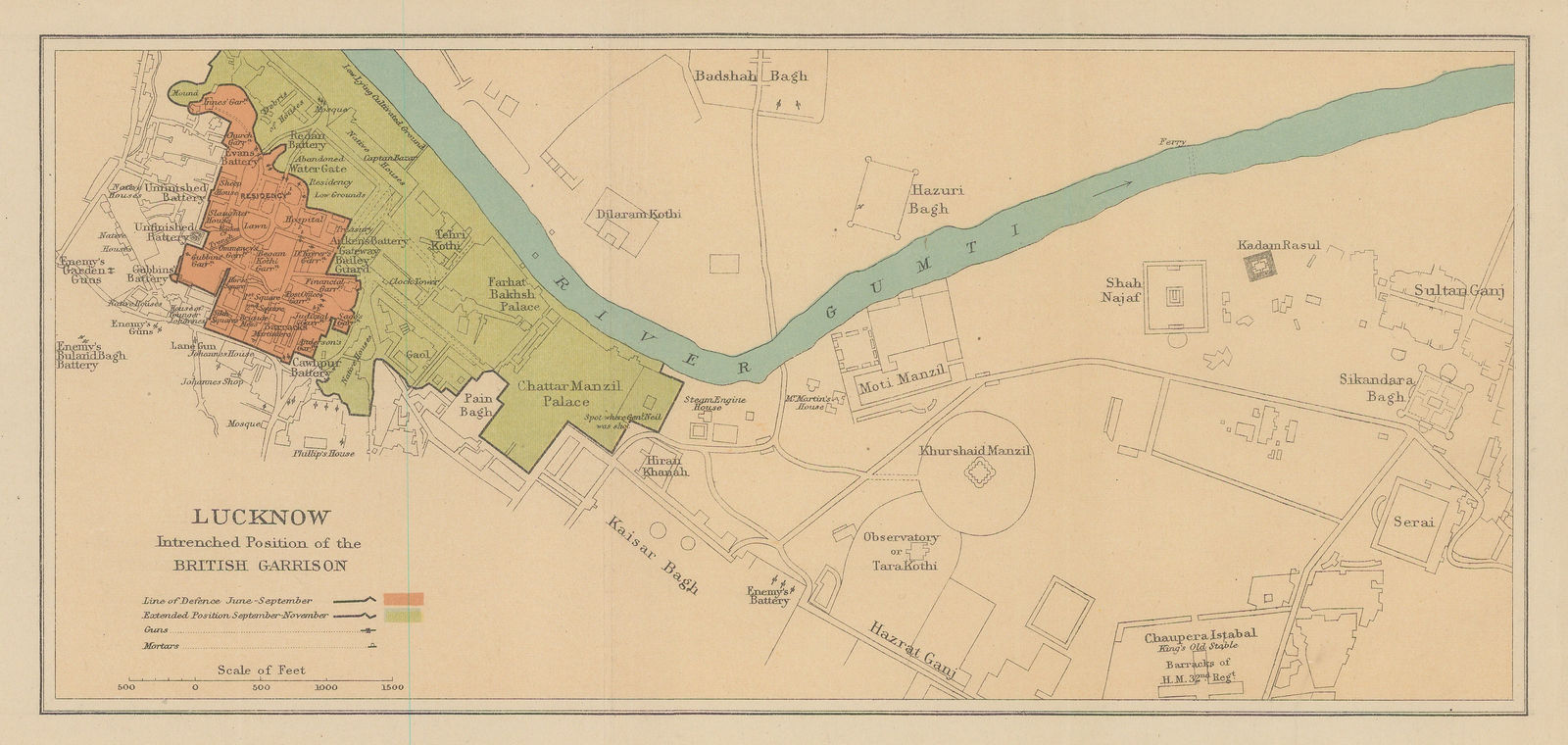 John Murray, Lucknow Intrenched Position of the British Garrison, 1920