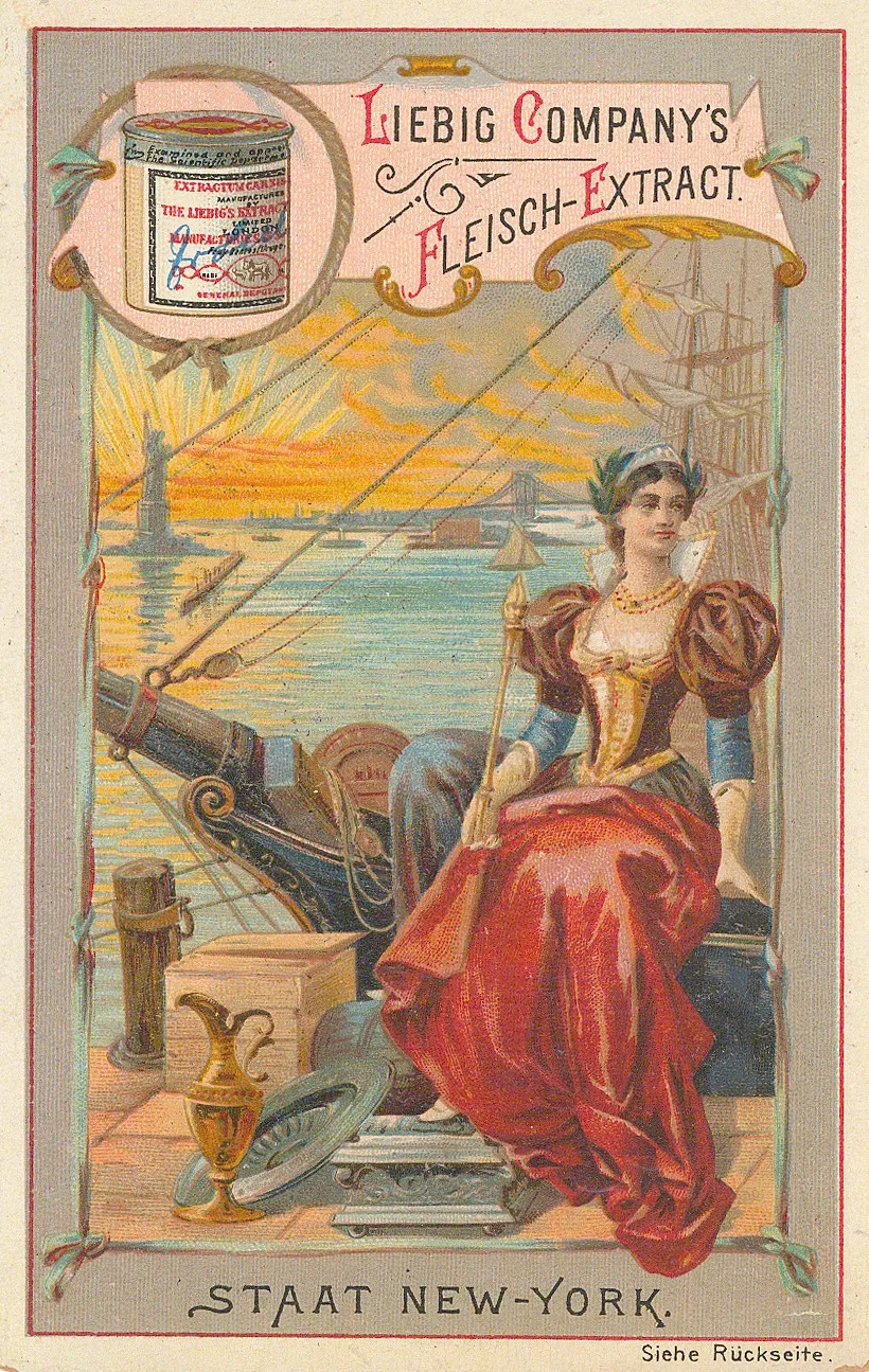 Liebig's Extract, New York City - Lady Liberty, 1900 c.
