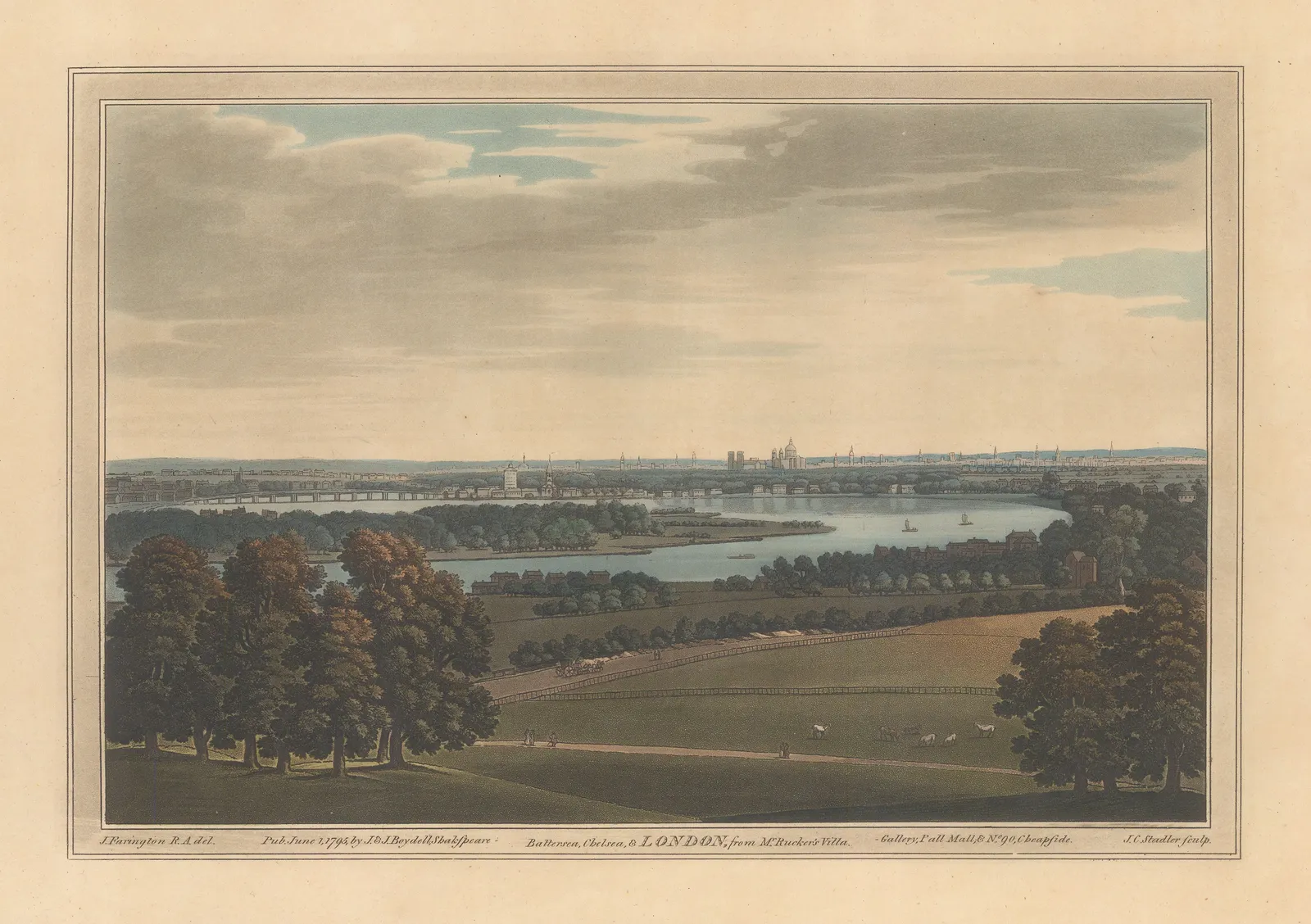 John Boydell, London - Chelsea and Battersea, 1795