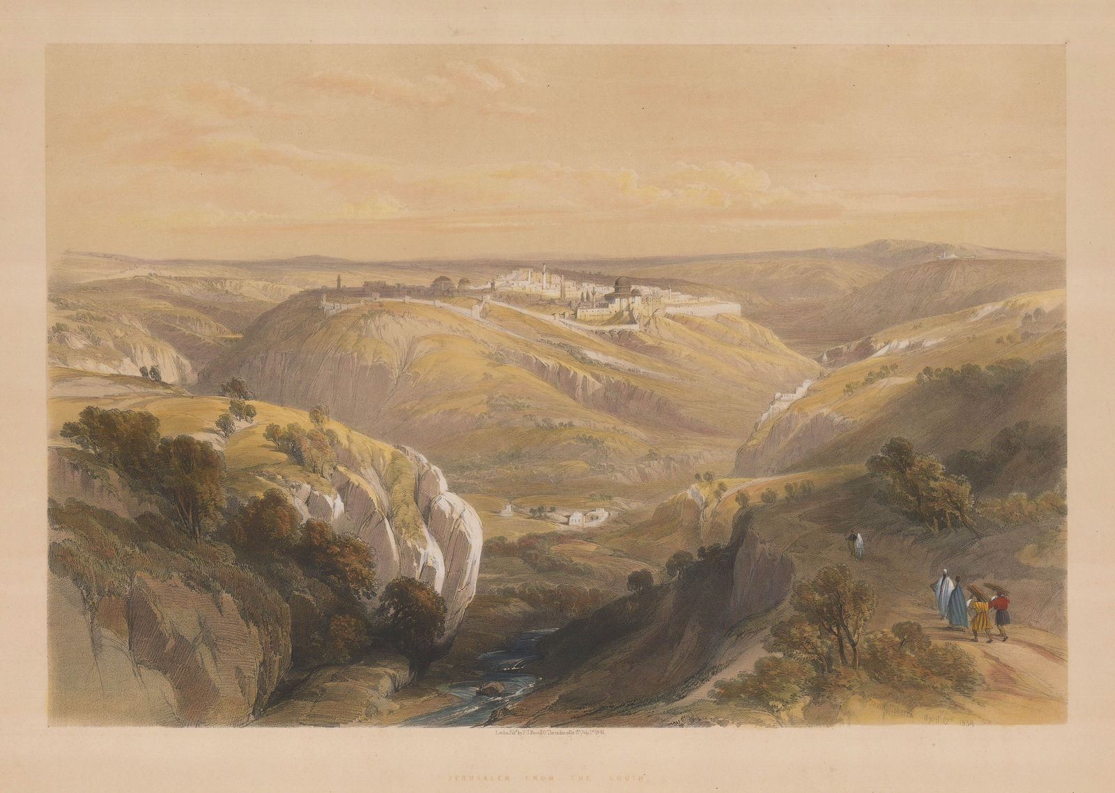 David Roberts, Jerusalem - Valley of Jehosaphat, 1841