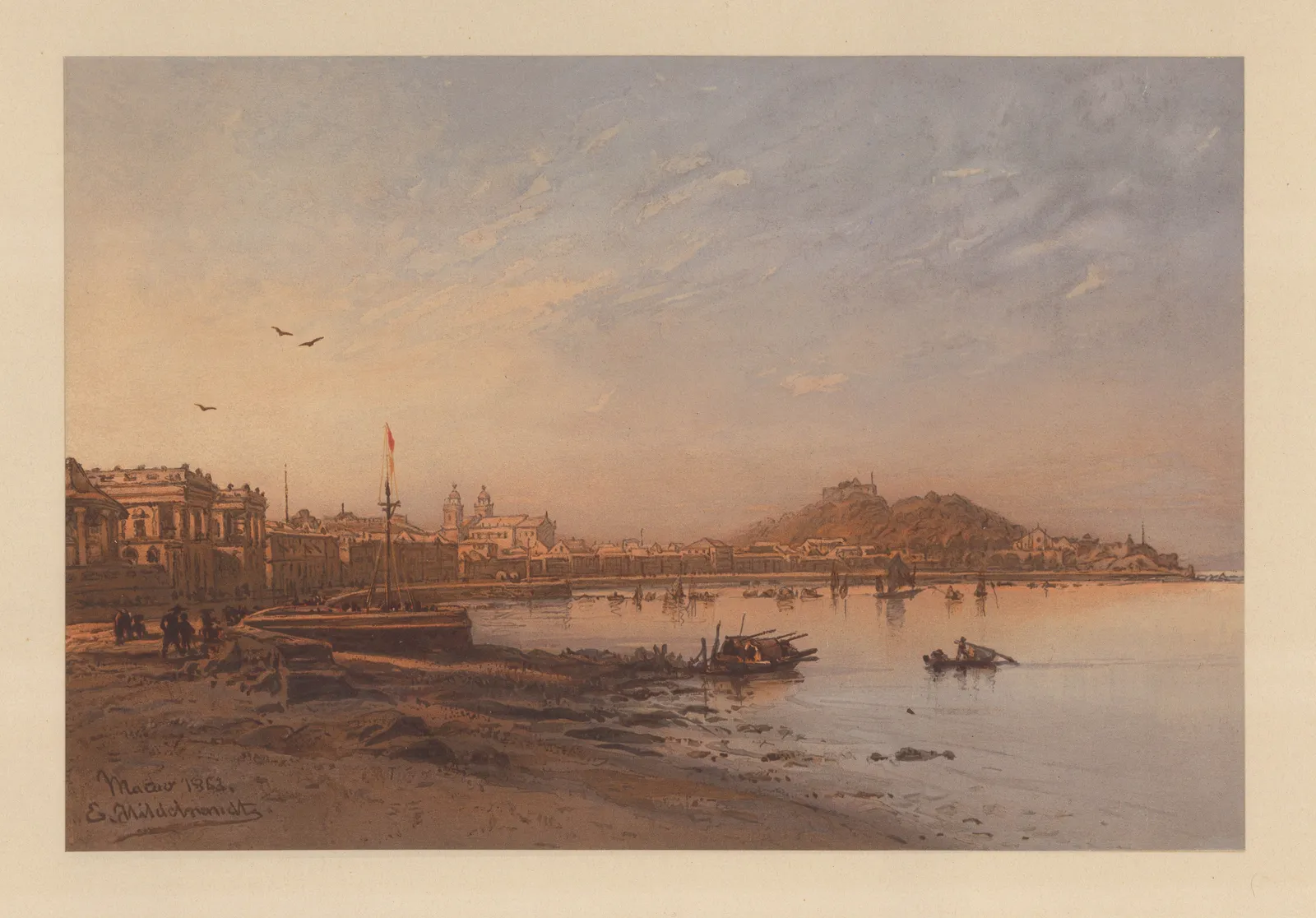 Eduard Hildebrandt, China - Macau, 1874 c.