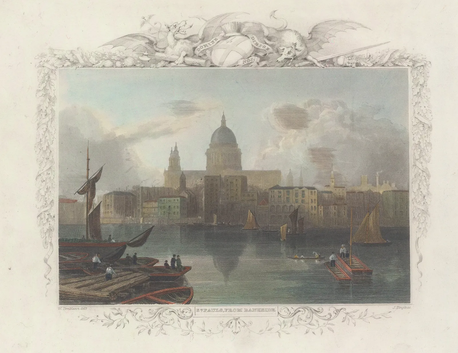 William Tombleson, London - St. Paul's Cathedral, 1845