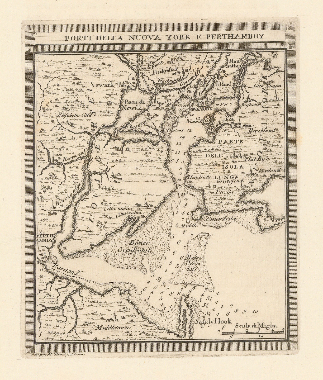 Giuseppe Maria Terreni, New York Harbour, 1763