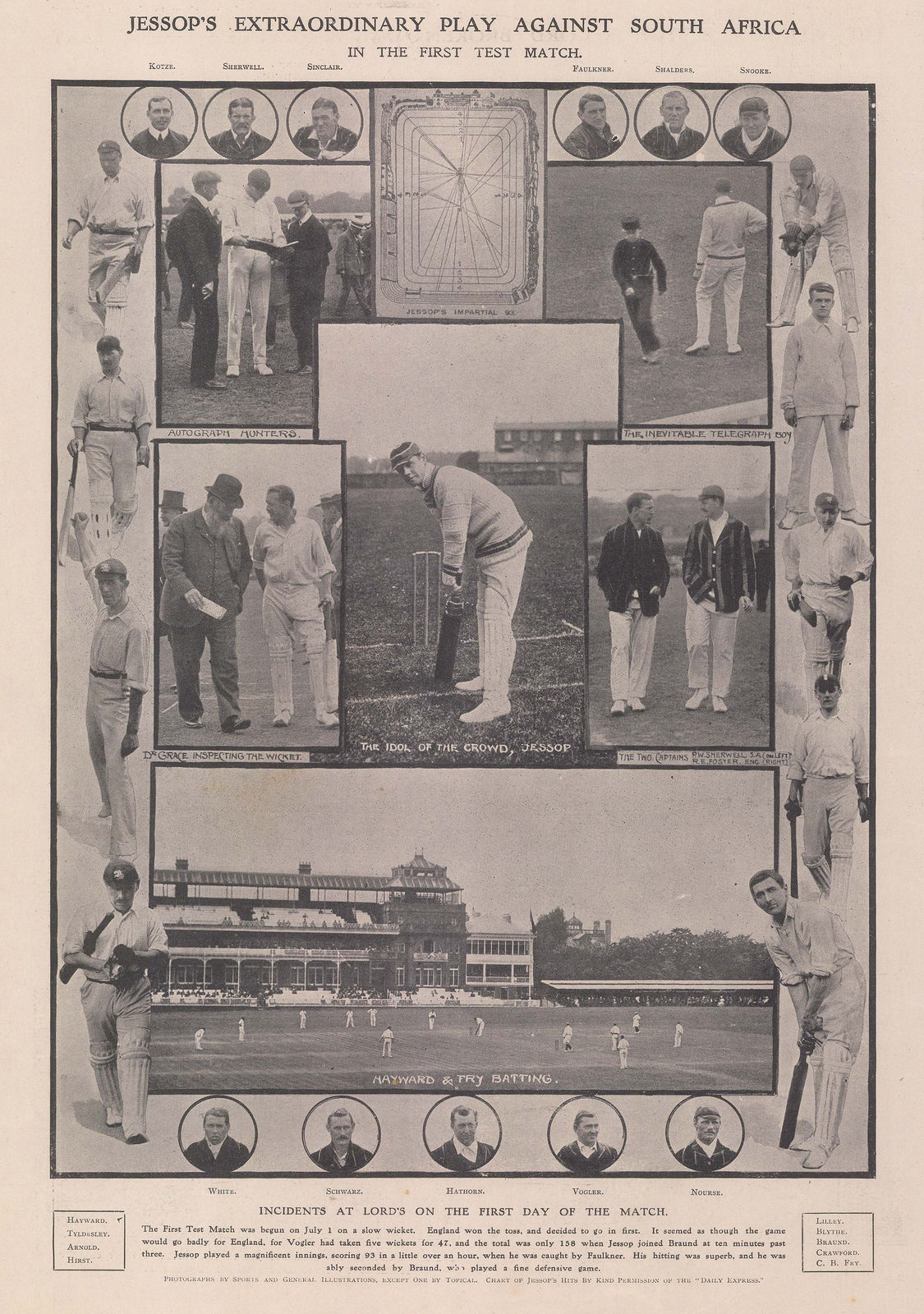 Illustrated London News (ILN), Cricket - Lord's, 1907