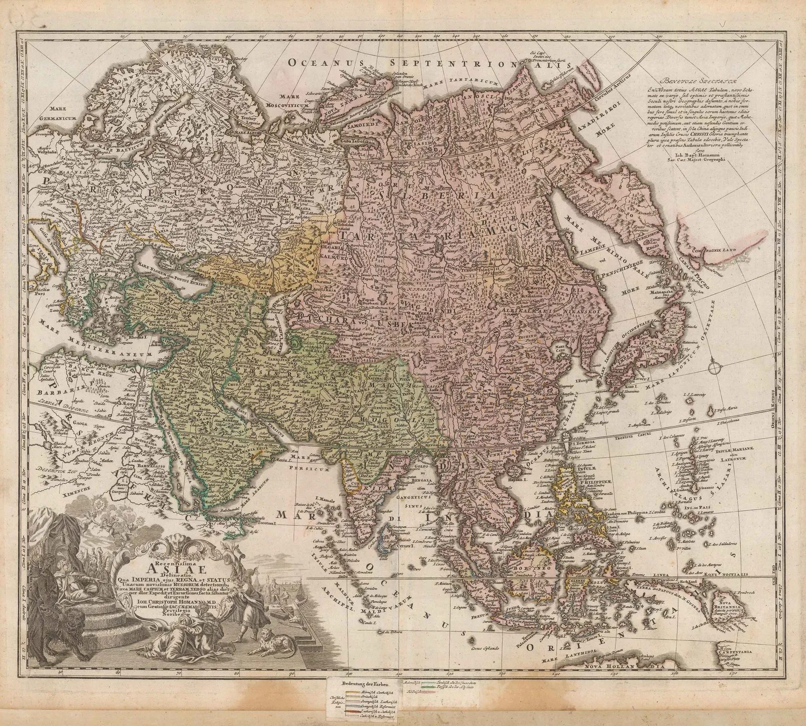 Johann Baptist Homann, Asia, 1730 c.