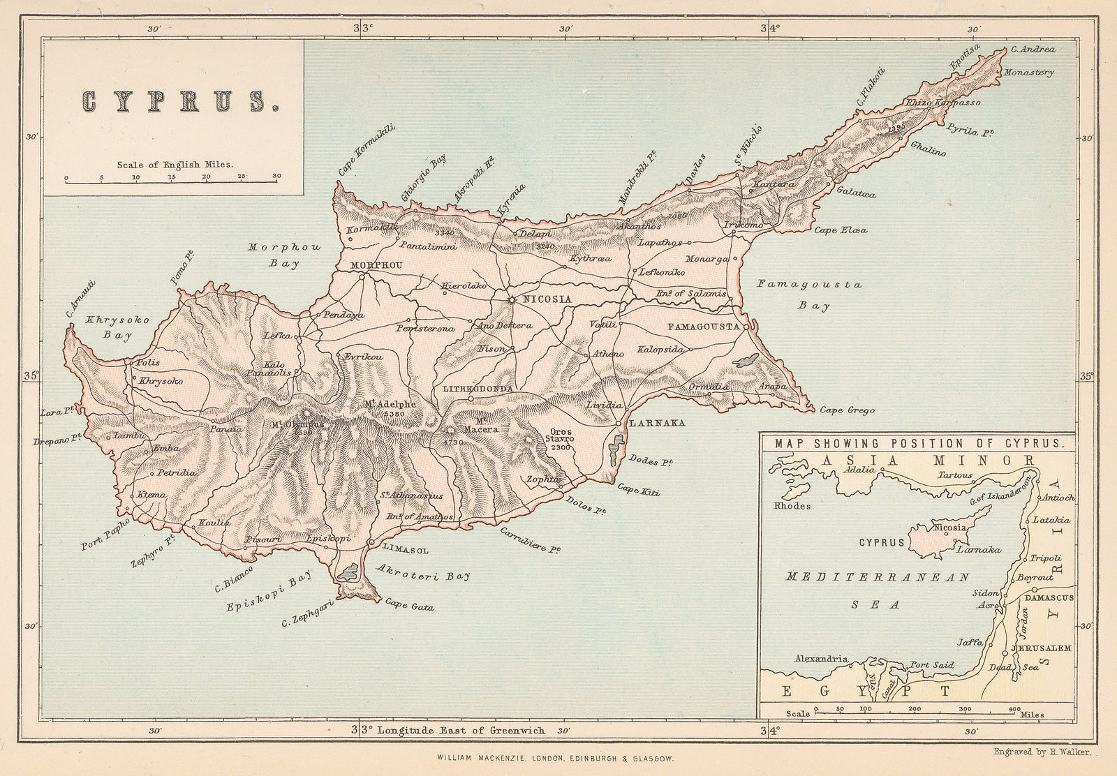 R. Walker, Cyprus, 1880 c