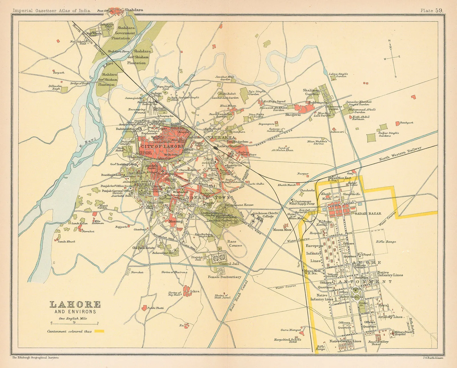 John Bartholomew & Co., Lahore, 1909