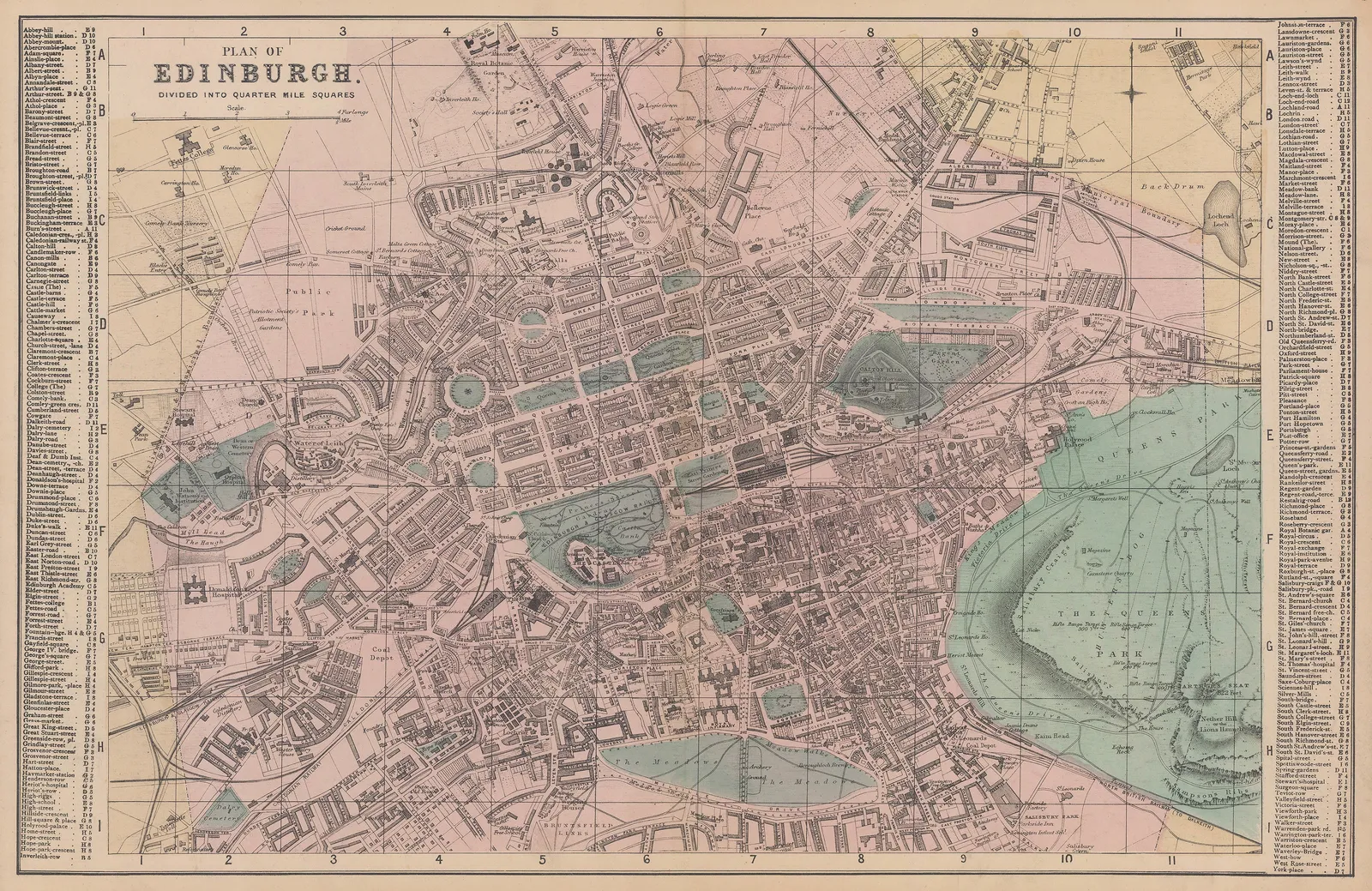 George W. Bacon, Plan of Edinburgh, 1895 c.